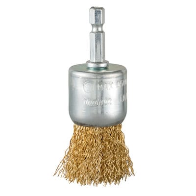 Makita Pinselbürste Ø 28 mm, gewellt, verzinkt, 1/4"-Sechskant