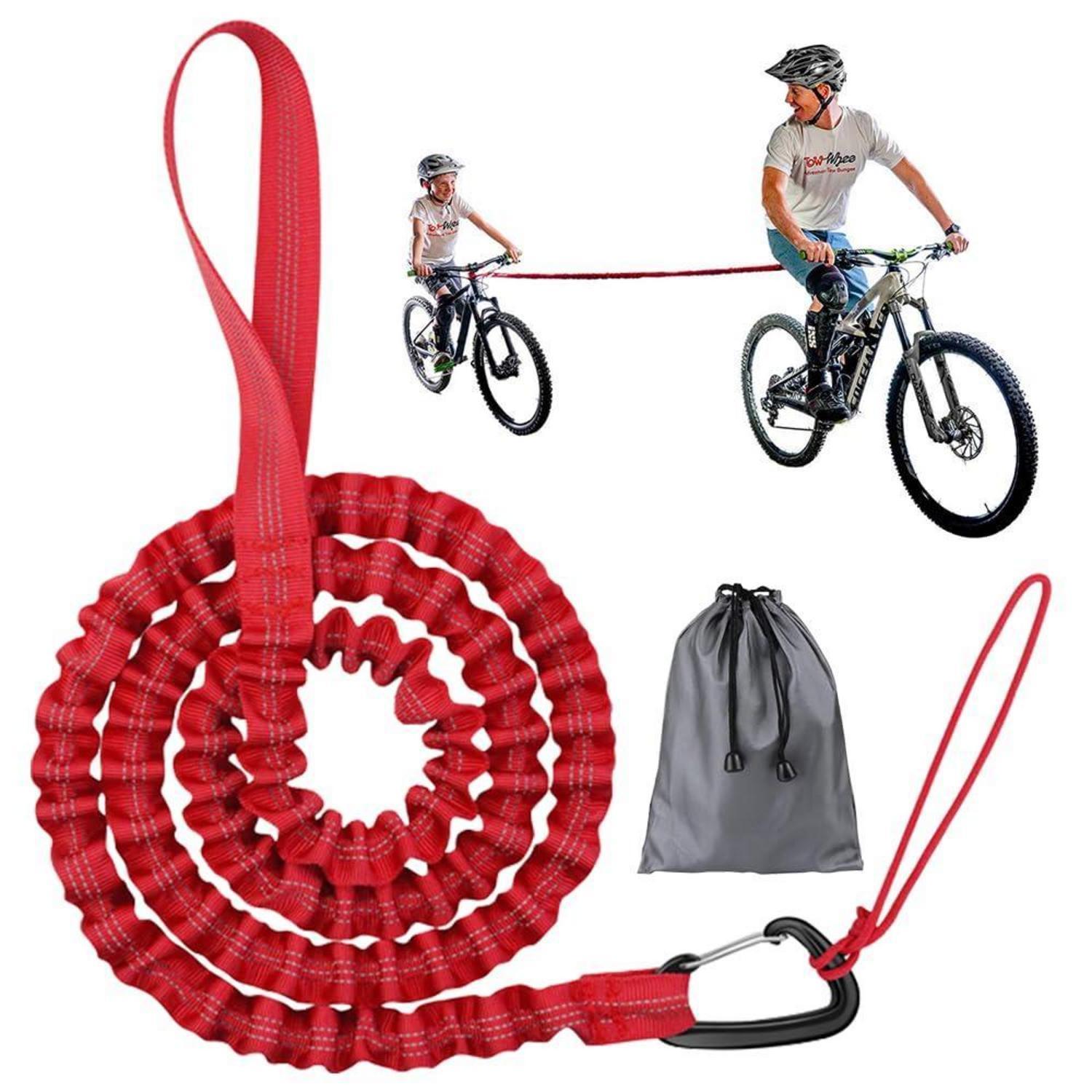 Fahrrad Abschleppseil Für Kinder, Elastisch, 500 Lbs Tragkraft, Schwarz