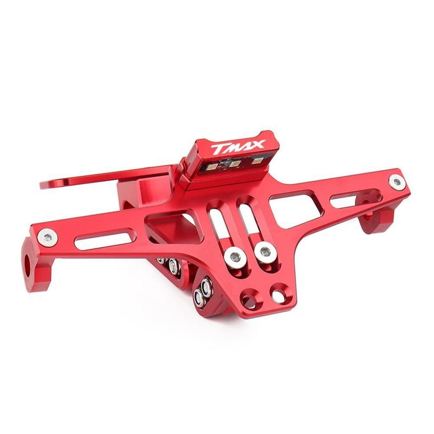 Motorrad Kennzeichenhalter Cnc Aluminium Für Tmax500/530/560 Rot Titan
