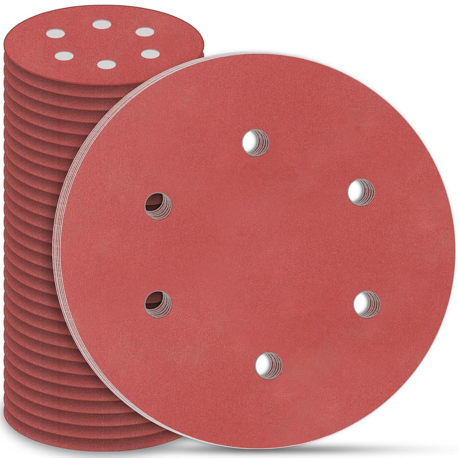 Schleifpapier 225mm Klett, 30 Stück, Körnung P240, 6 Loch