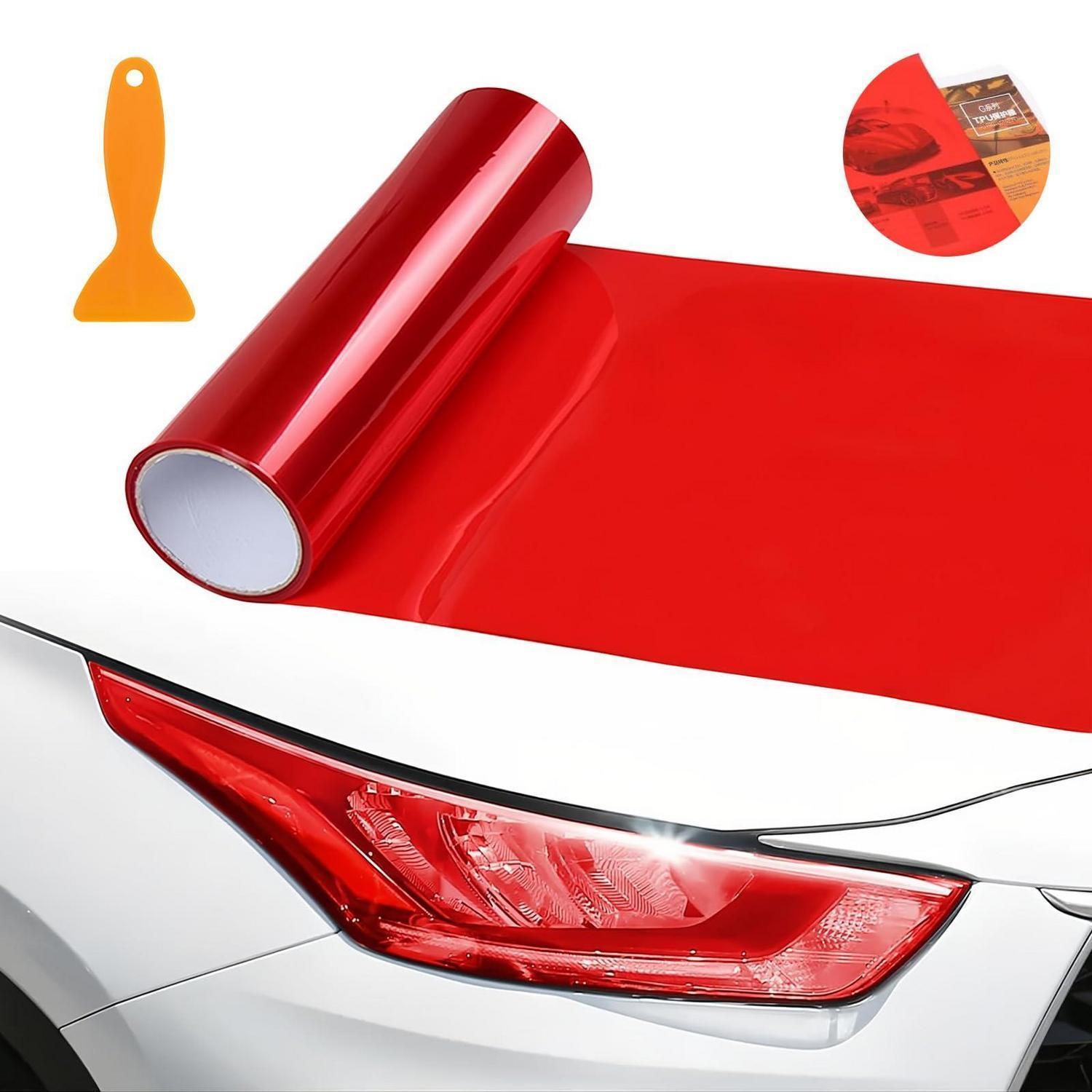 Scheibentönungsfolie Auto Rot 120x30cm Für Scheinwerfer & Rückleuchten