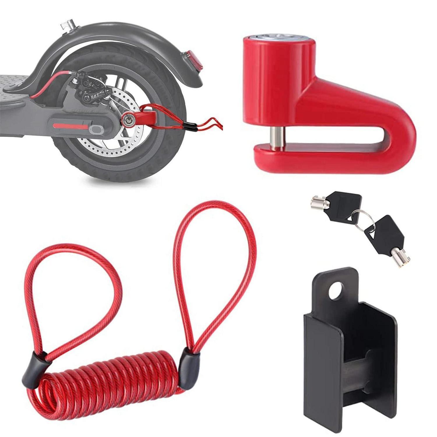 Scheibenbremsschloss Mit Erinnerungsseil Für Fahrrad, Roller, Motorrad