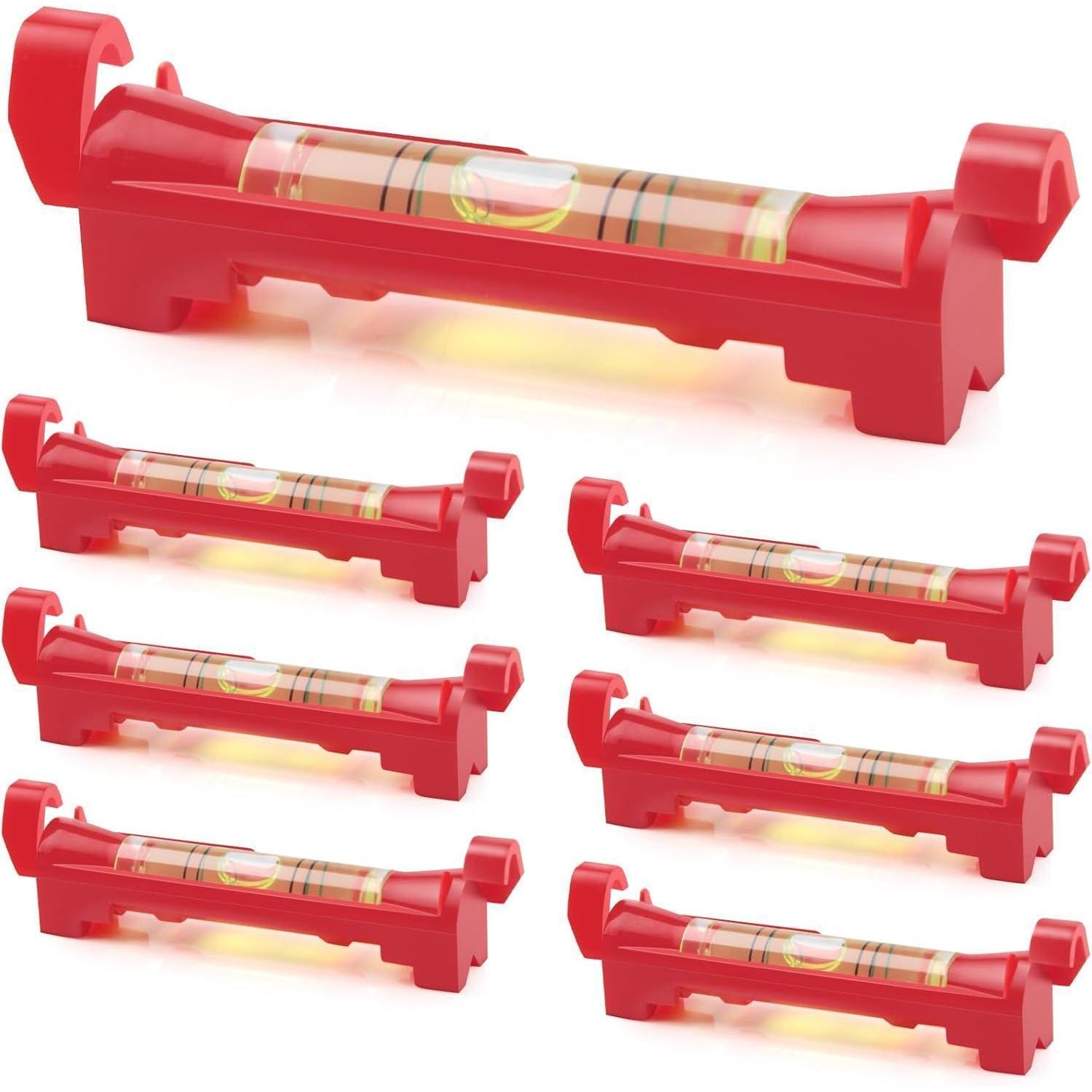 Schnurwasserwaage 7 Stück 75mm Rot Mit Haken Für Maurerarbeiten