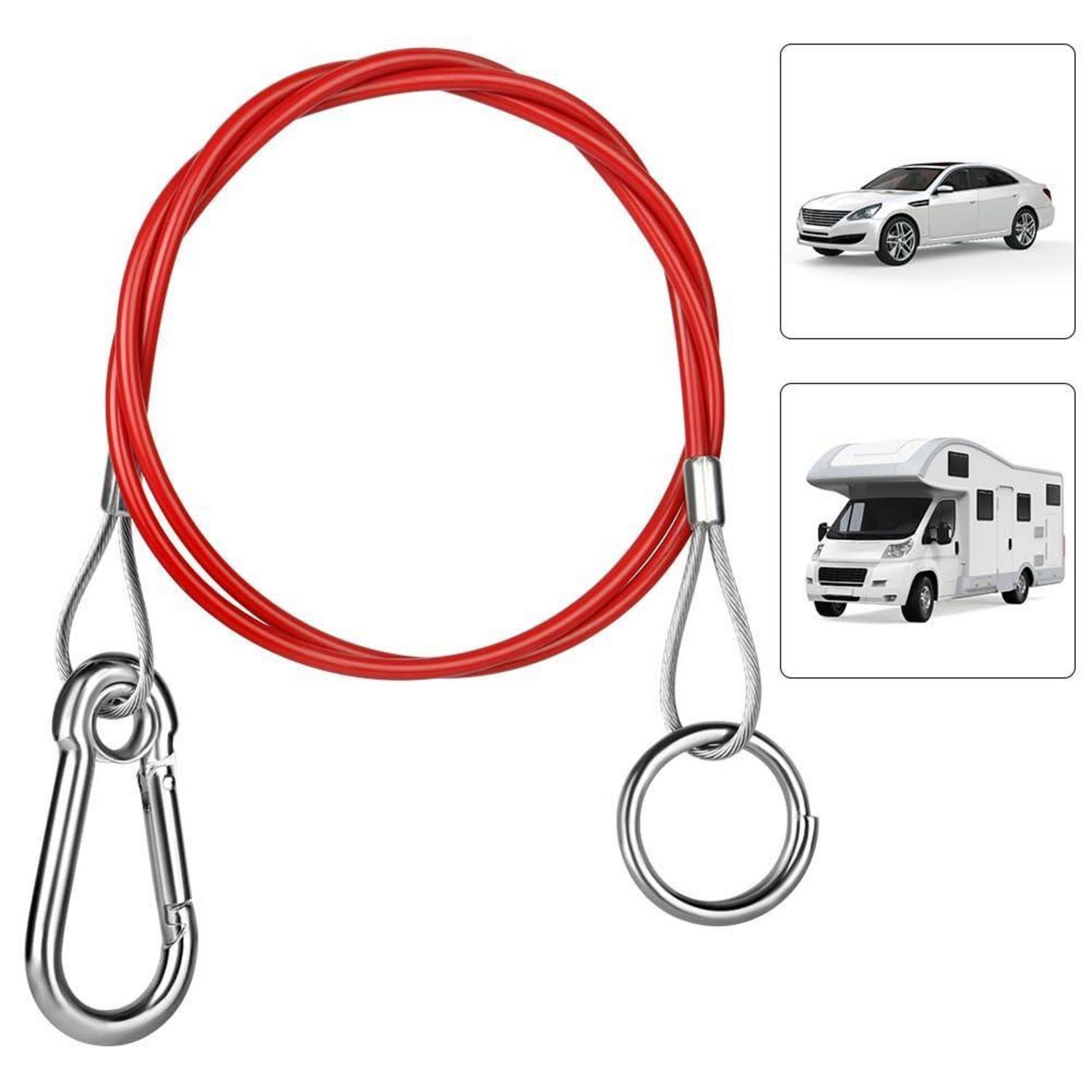 Kfz Abreisseil 1m Mit Haken Und Ring Für Anhänger & Wohnwagen
