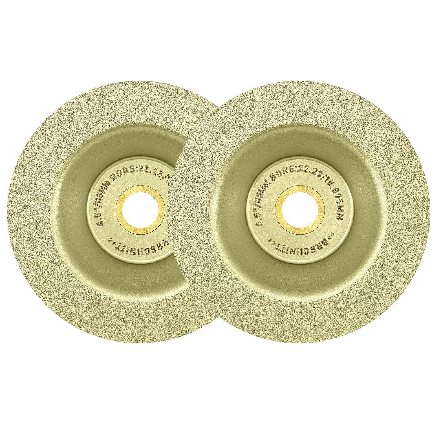 Diamant-schleifscheibe 115mm, 2 Stück, Für Granit, Marmor, Fliesen, Nass/trocken