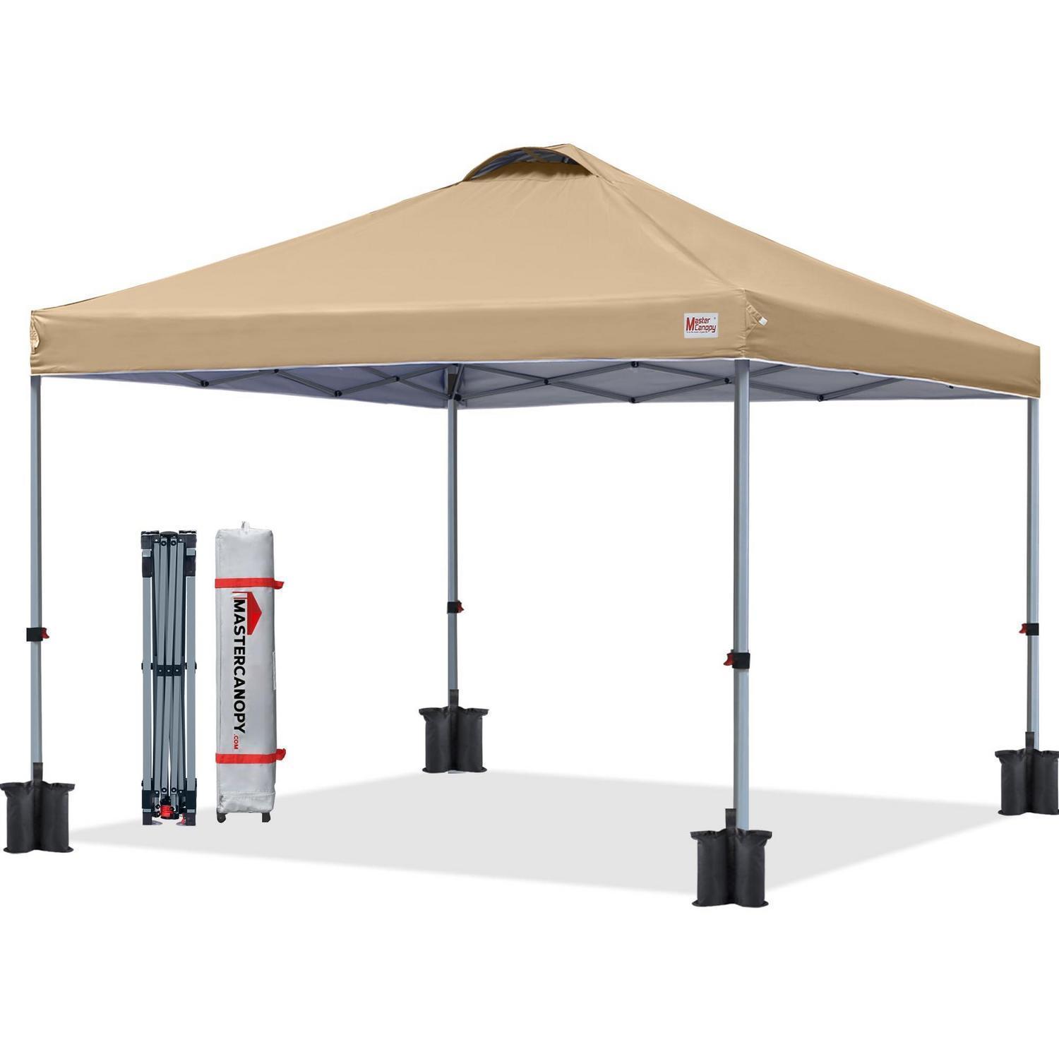 Pop-up Pavillon 2,5x2,5m, 3-fach Höhenverstellbar, Upf50+, Wasserabweisend, Inkl. Tasche & Sandsäcke