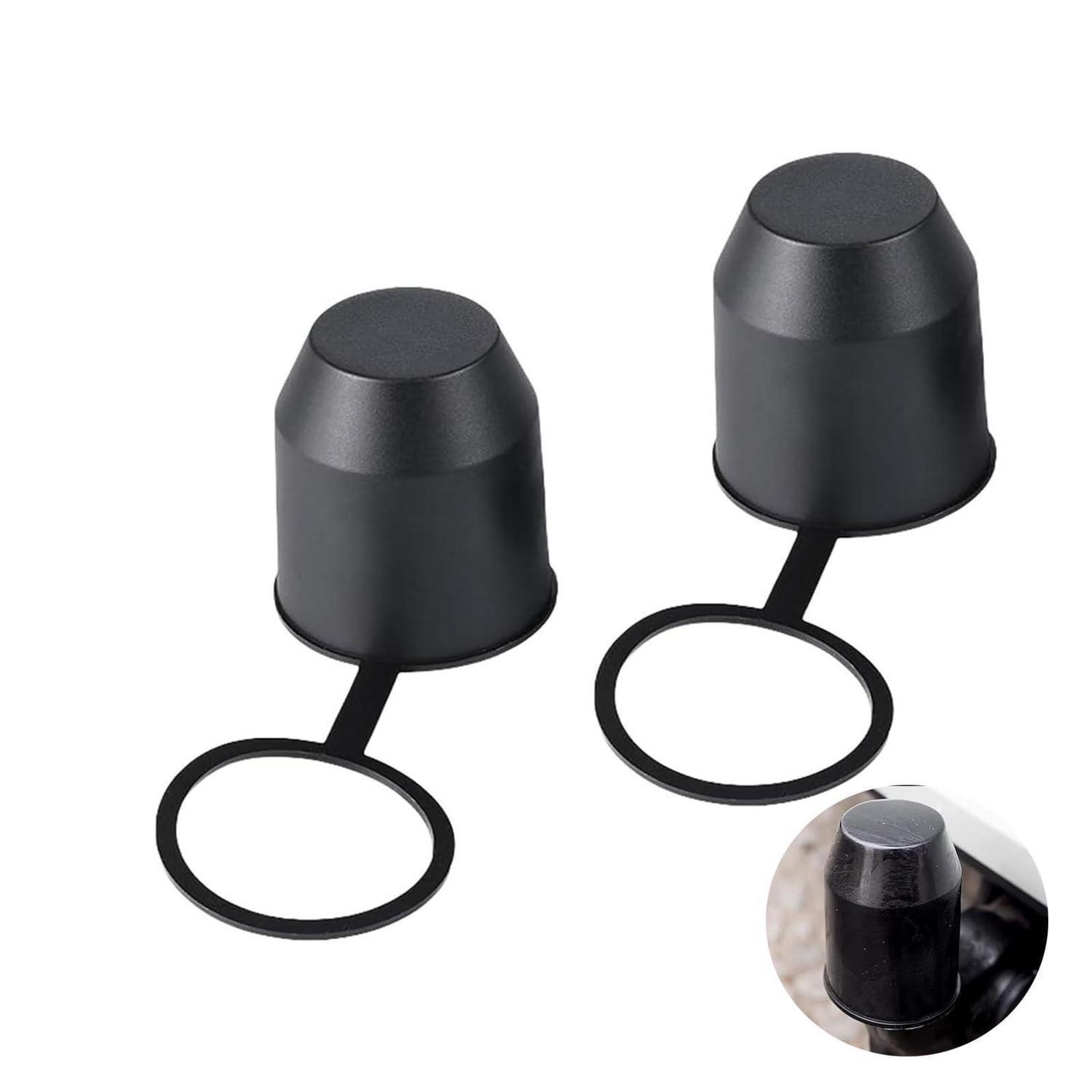 2er-set Anhängerkupplung Abdeckung 50mm Kugelkopf Schwarz
