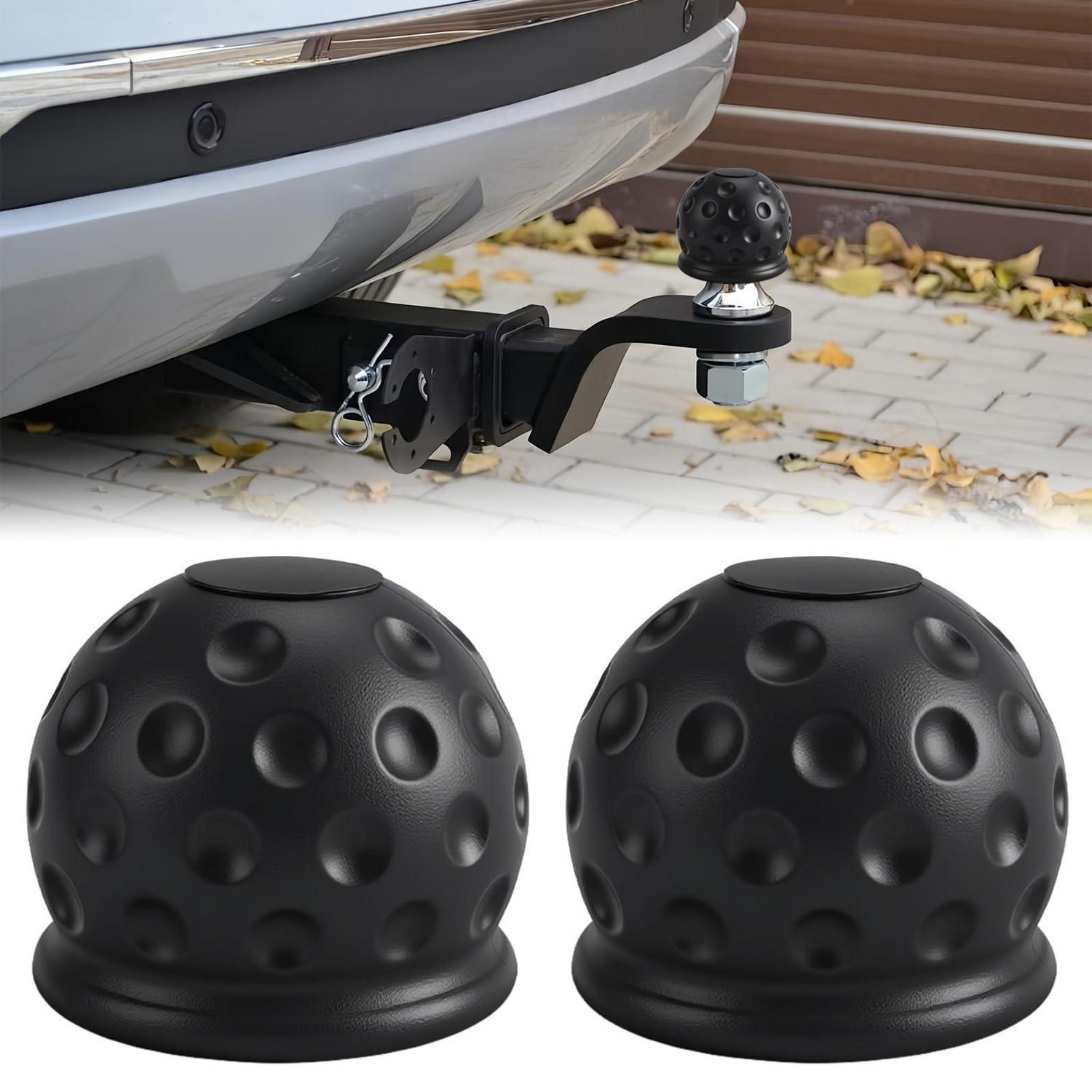 2x Anhängerkupplung Abdeckung 50mm Gummi Schutzkappe Universal Schwarz