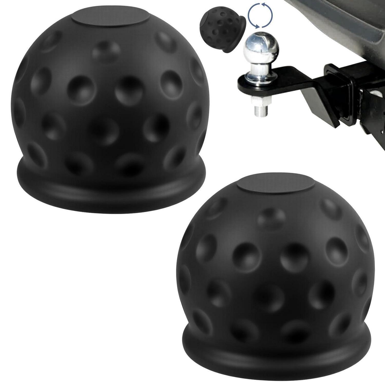 2x Anhängerkupplung Abdeckung Ø50mm Schwarz Universal Kugel Schutzhaube