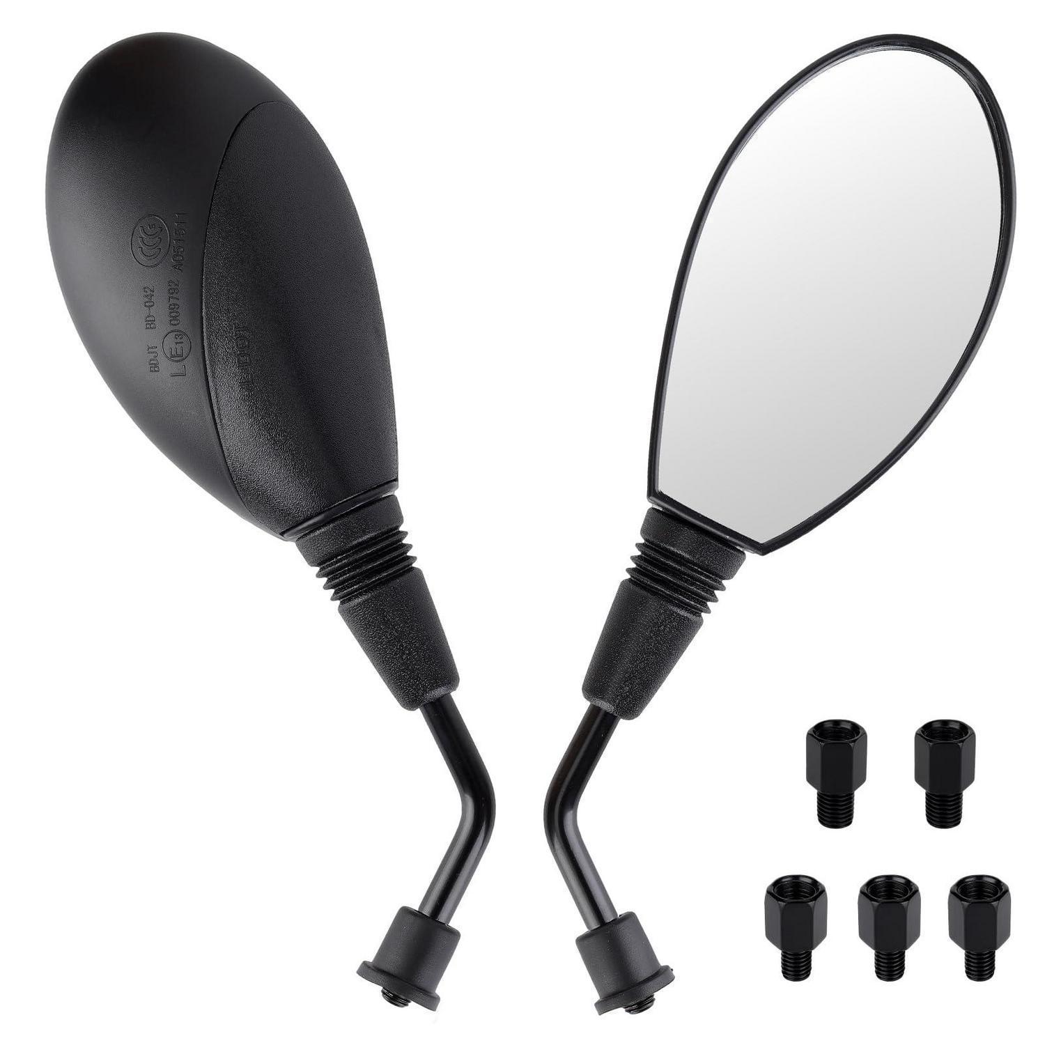 Motorrad Spiegel Set E13-geprüft, 360° Drehbar, M10/m8 Adapter Für Roller, Moped, Quad