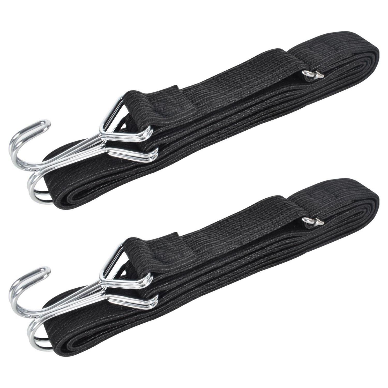 2er Set Spanngurte Mit Haken, 3cm Breit, Verstellbar, 2m Länge