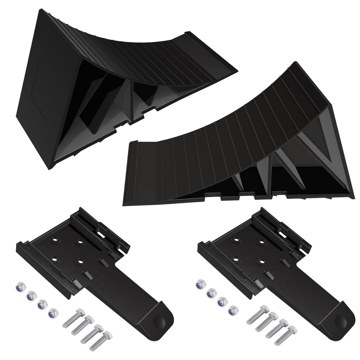 2x Unterlegkeile Für Anhänger & Wohnwagen Mit Halter & Montagematerial Bis 1600kg