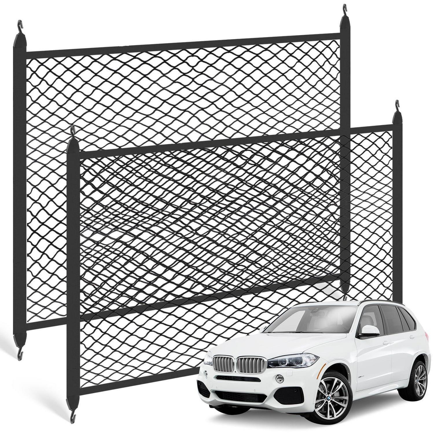 Kofferraumnetz 2er-set 120x80cm+80x60cm, Elastisch Mit 4 Haken