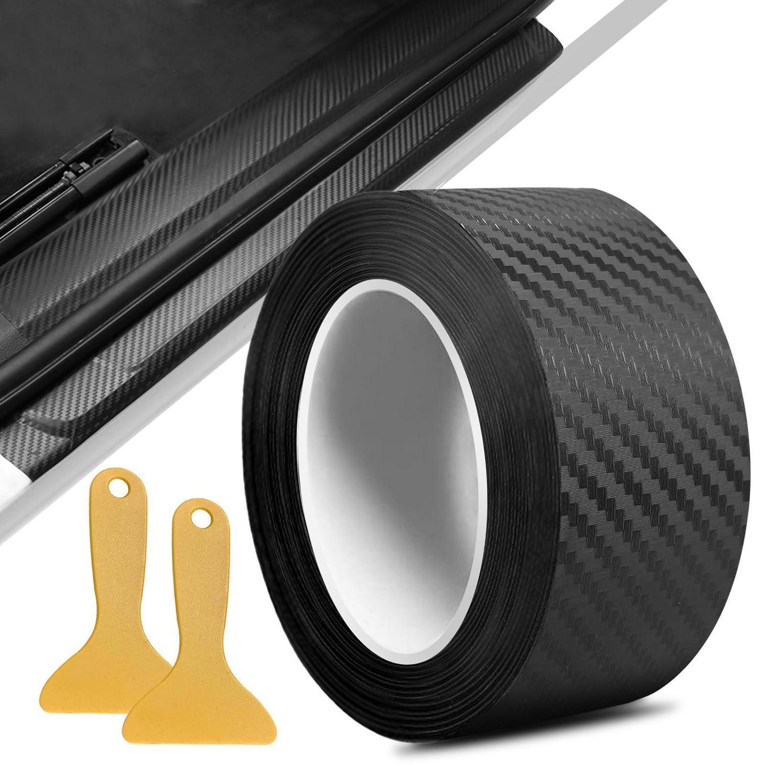 Carbon Folie 5cm X 10m Schwarz 3d Selbstklebend Wasserdicht Kratzfest Für Einstiegsleisten