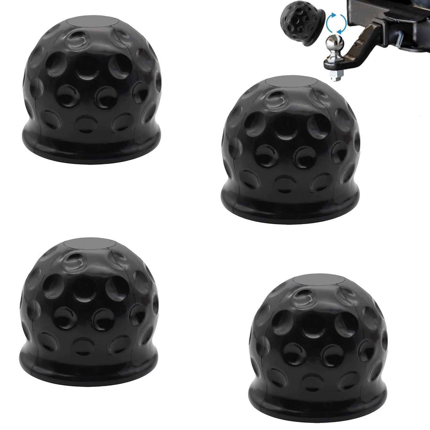 4x Anhängerkupplung Abdeckung Gummi Für 50mm Kugelkopf, Staubschutz Kappe Schwarz