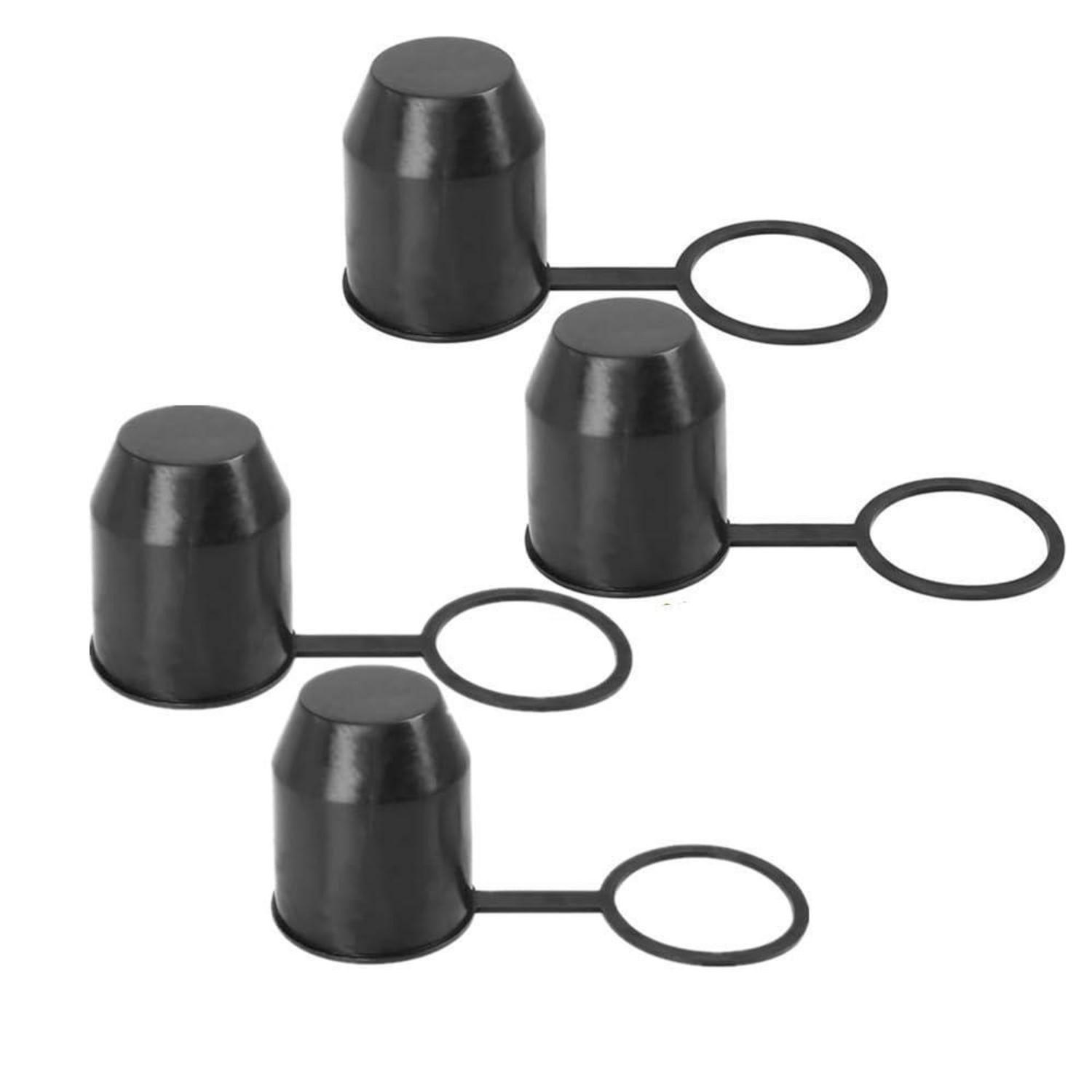 4x Anhängerkupplung Schutzkappe Schwarz Staubdicht Wasserdicht Universal