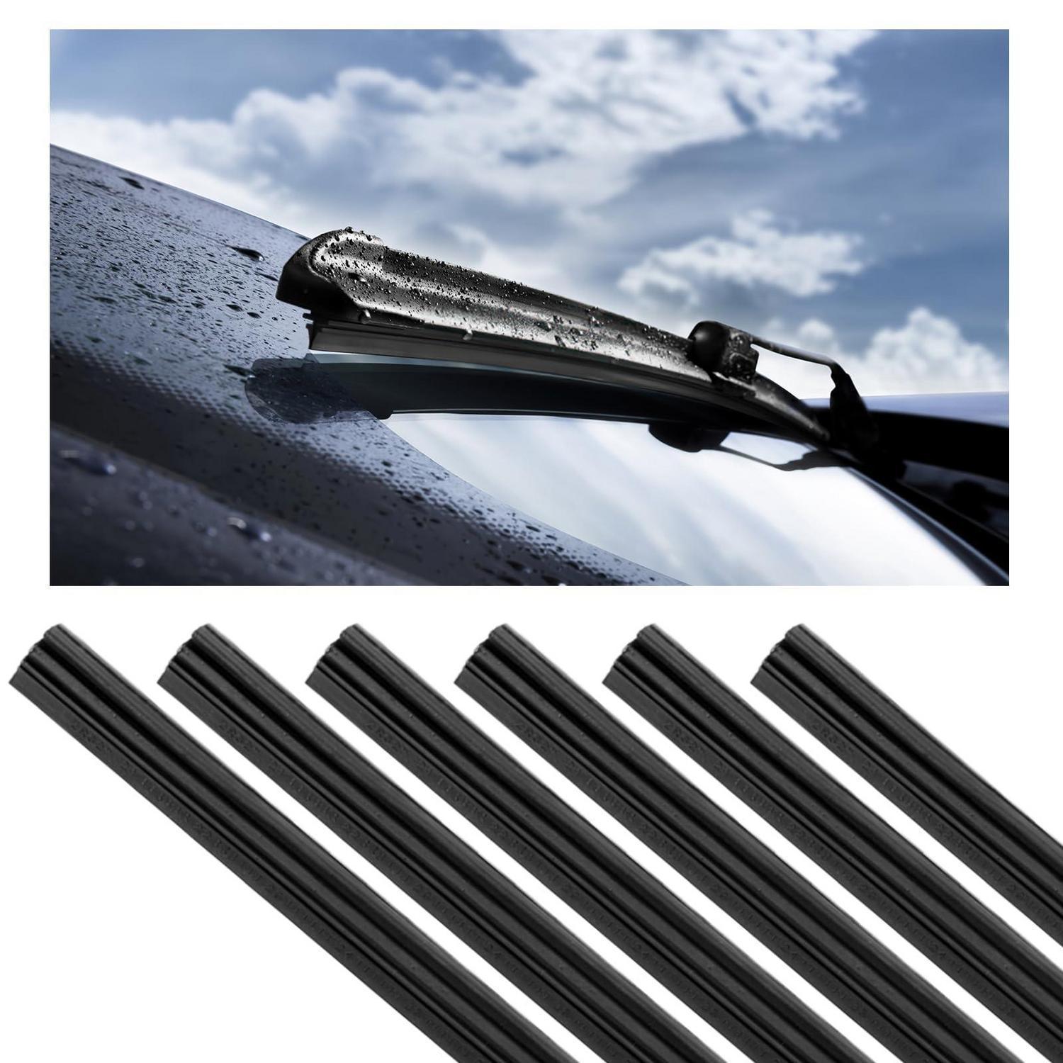 6x Scheibenwischer Gummi 800mm Zuschneidbar Für Klare Sicht