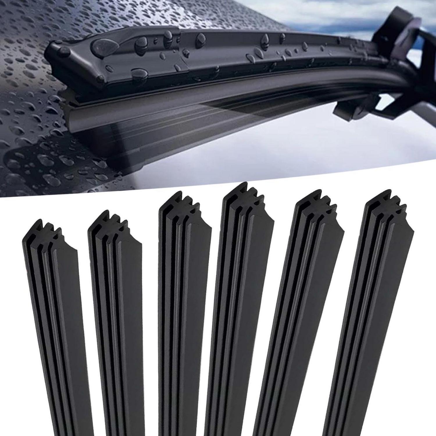 6x Scheibenwischer Gummi 80cm Zuschneidbar Für Alle Autos, Klar & Leise
