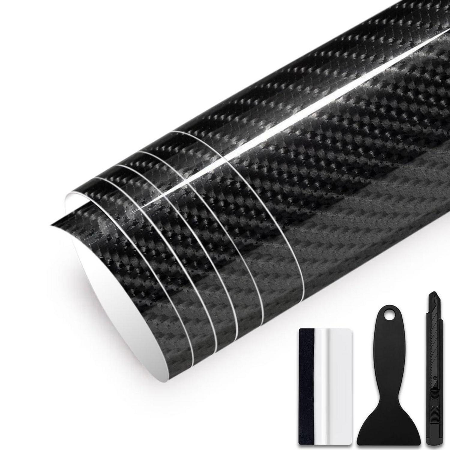 6d Carbon Autofolie 30x300cm Blasenfrei Mit Zubehör