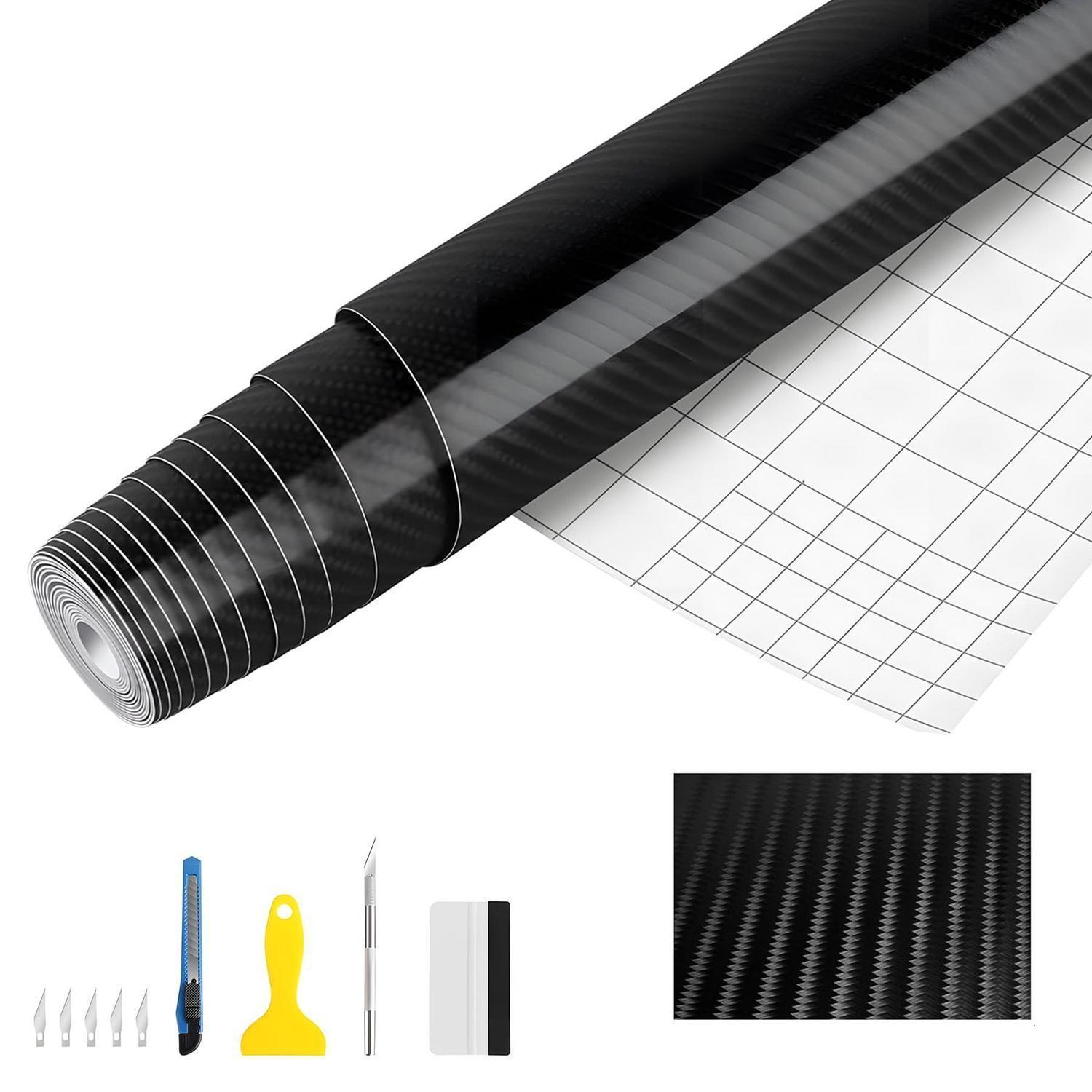 6d Carbon Folie 400x30cm Selbstklebend Wasserdicht Für Auto Motorrad Möbel Schwarz