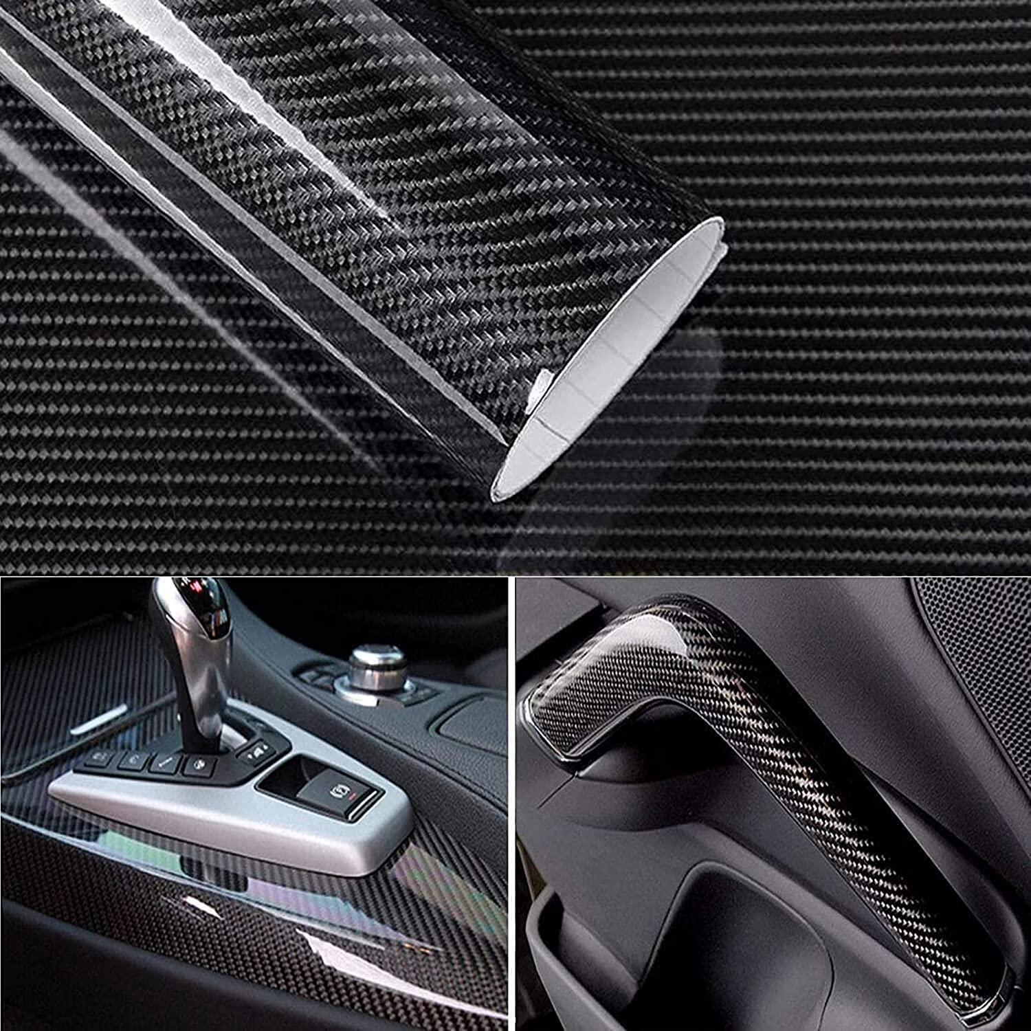 6d Carbon Folie Schwarz 300x30cm Selbstklebend Für Auto Motorrad Und Mehr