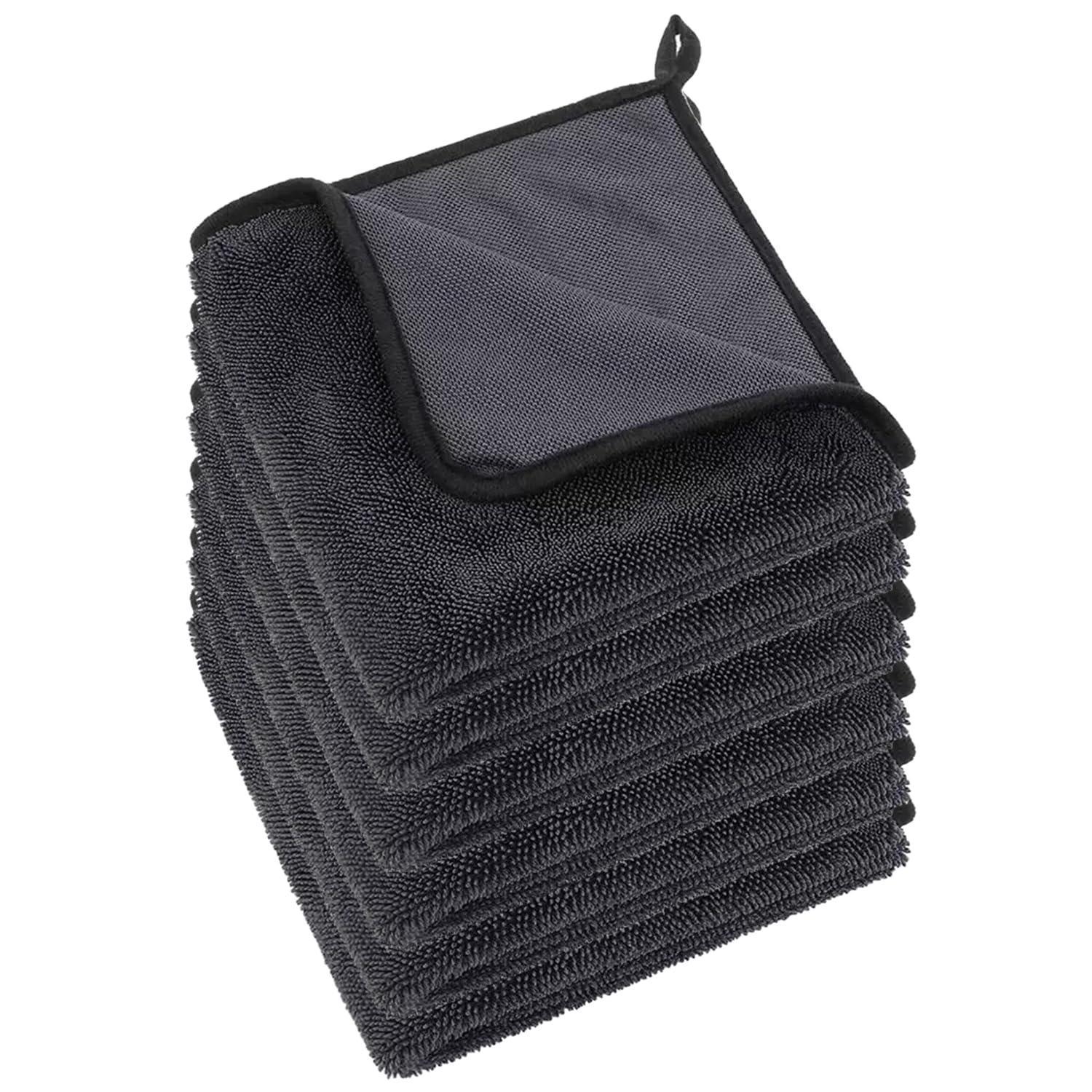 6er Set Mikrofasertücher 40x30cm, Premium Autopflege Poliertücher, Fusselfrei
