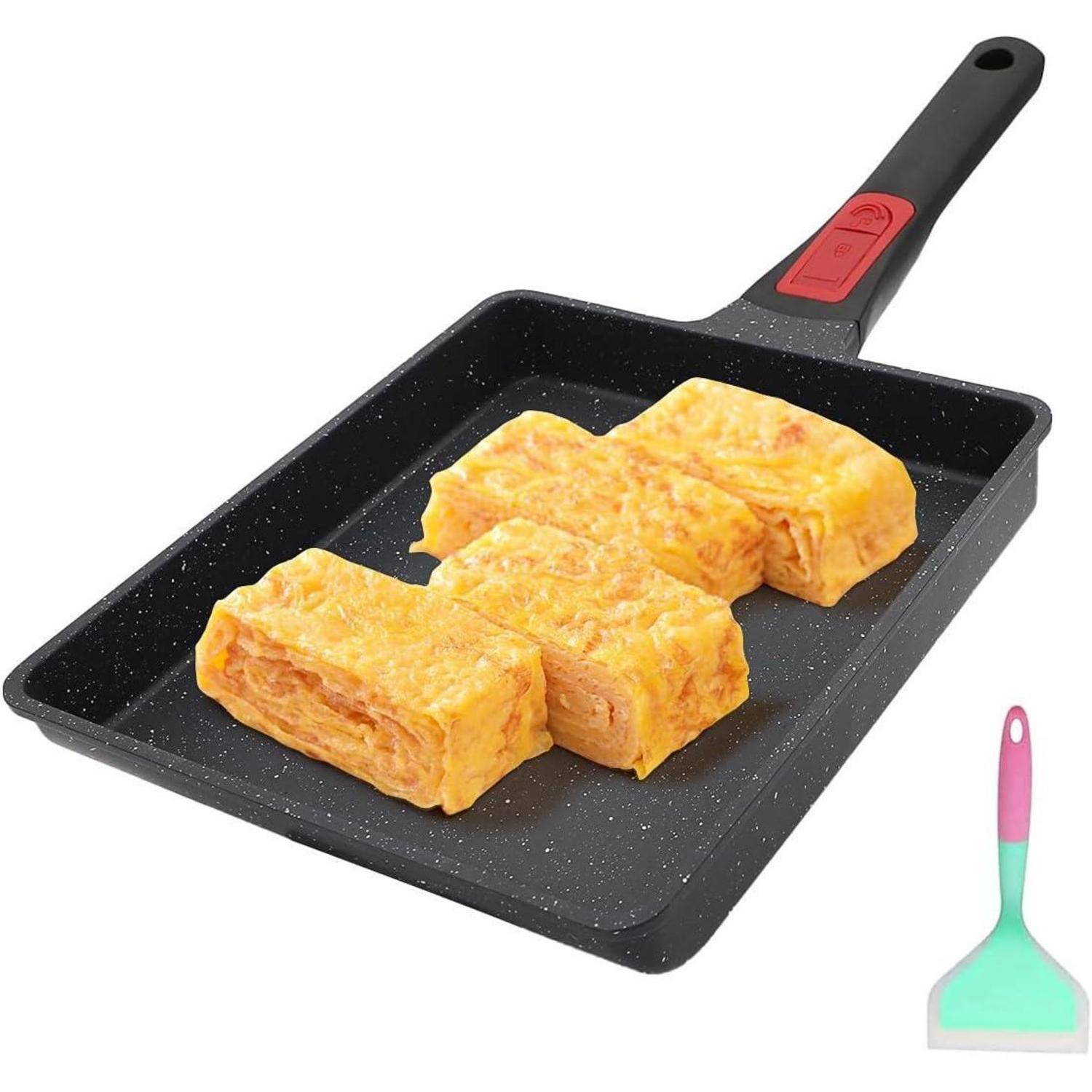 Tamagoyaki Pfanne 23x21 Cm, Antihaft, Abnehmbarer Griff, Backofenfest