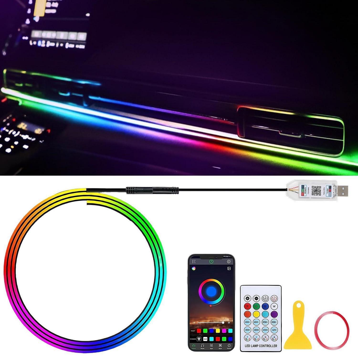 Acryl Auto Led Innenbeleuchtung 110cm, 168 Leds, 6 Mio. Farben, App-steuerung