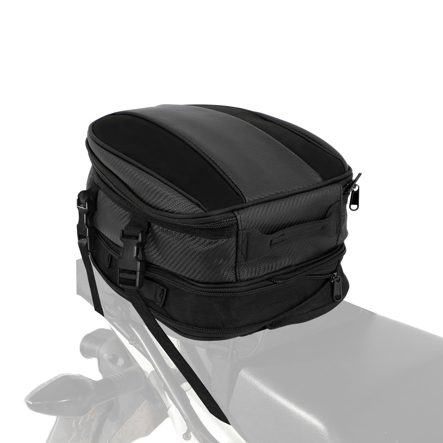 Motorrad Satteltasche 8l Wasserdicht Pu Leder Erweiterbar Multifunktional