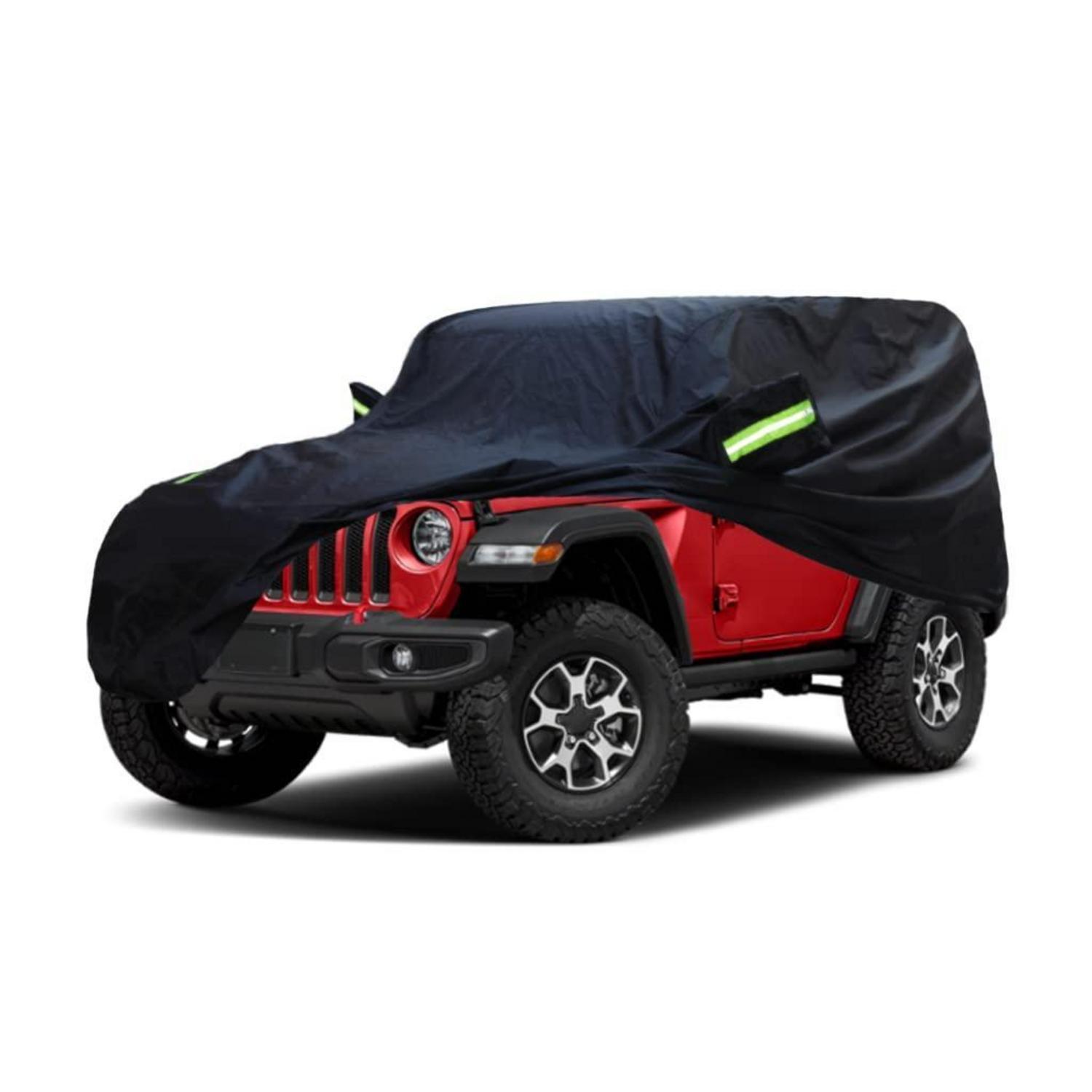 Autoabdeckung Für Jeep Wrangler 2-türer, Wasserdicht, Ganzjahresschutz, Schwarz