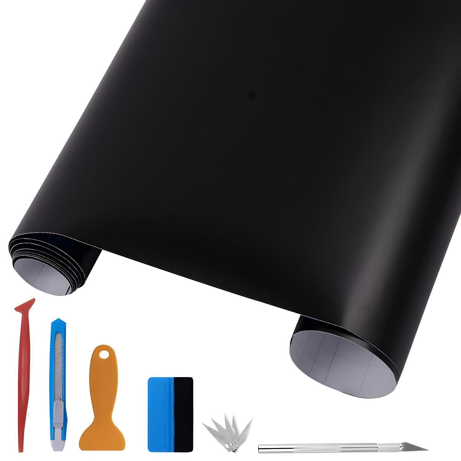 Auto Folie Schwarz Matt Carbon Vinyl 150x300cm Blasenfrei Mit Zubehör
