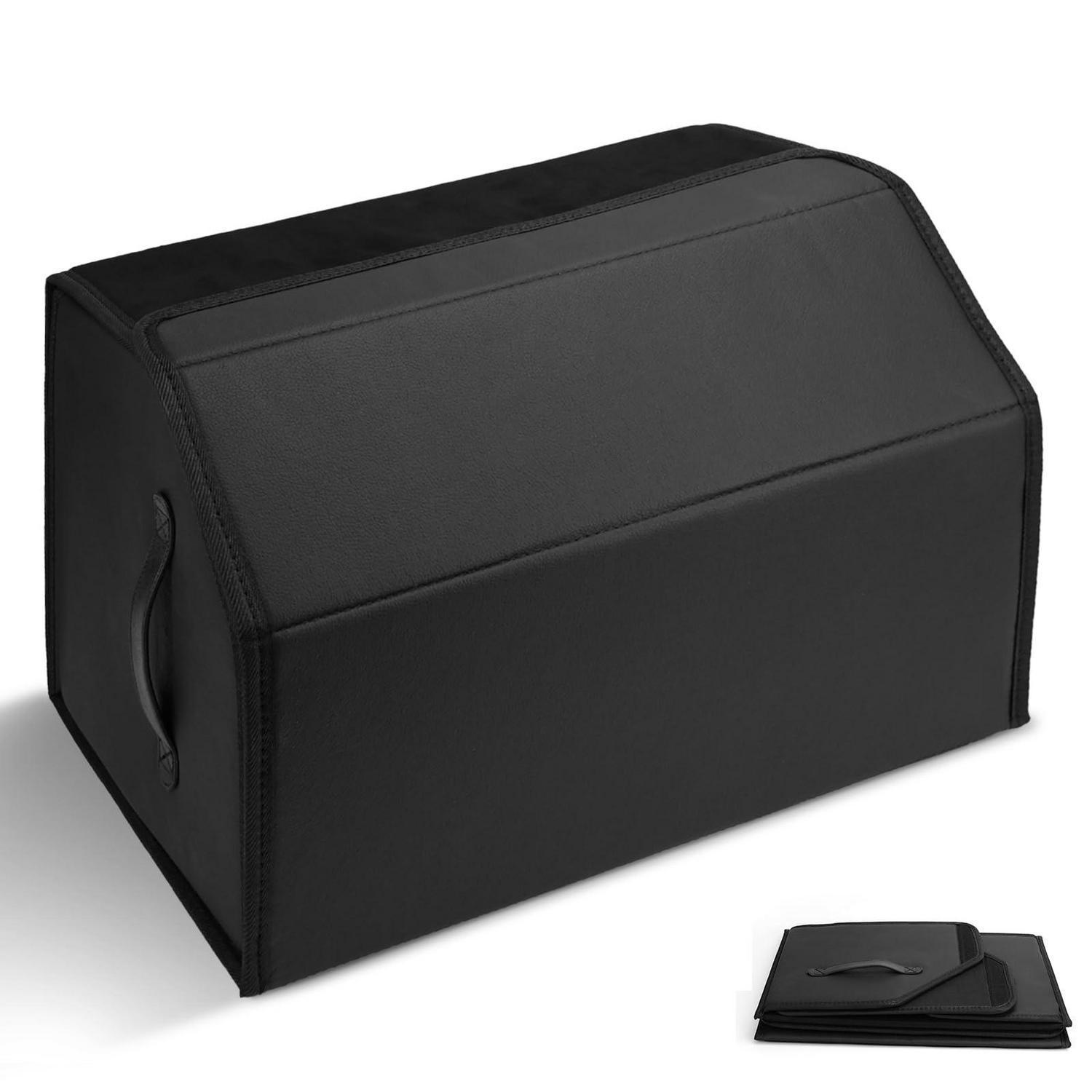 Auto Kofferraum Organizer Faltbar Mit Deckel, Wasserdicht, Leder, 45x30x28cm