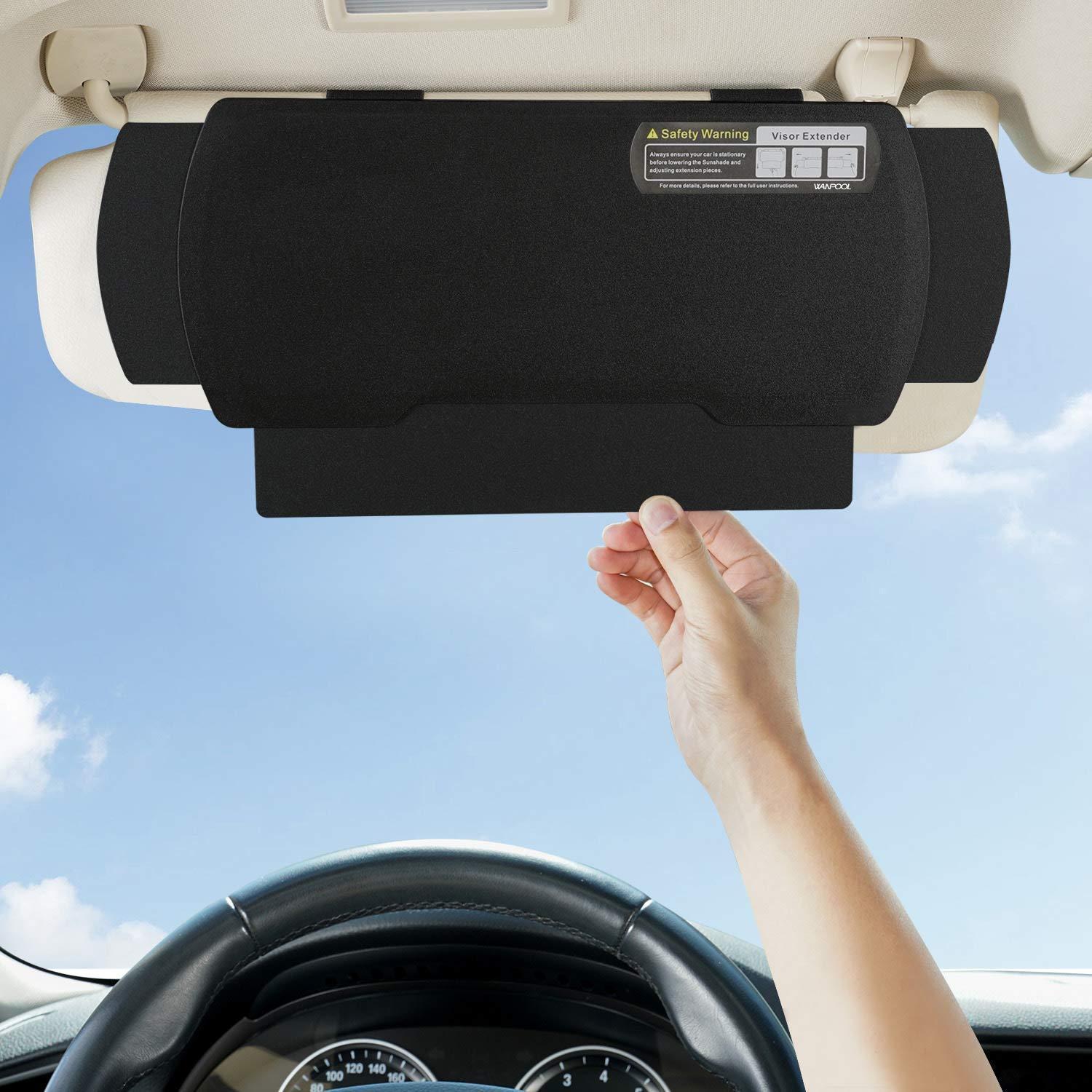 Auto-sonnenschutz-verlängerung, Blendfrei, Für Fahrer/beifahrer, Schwarz