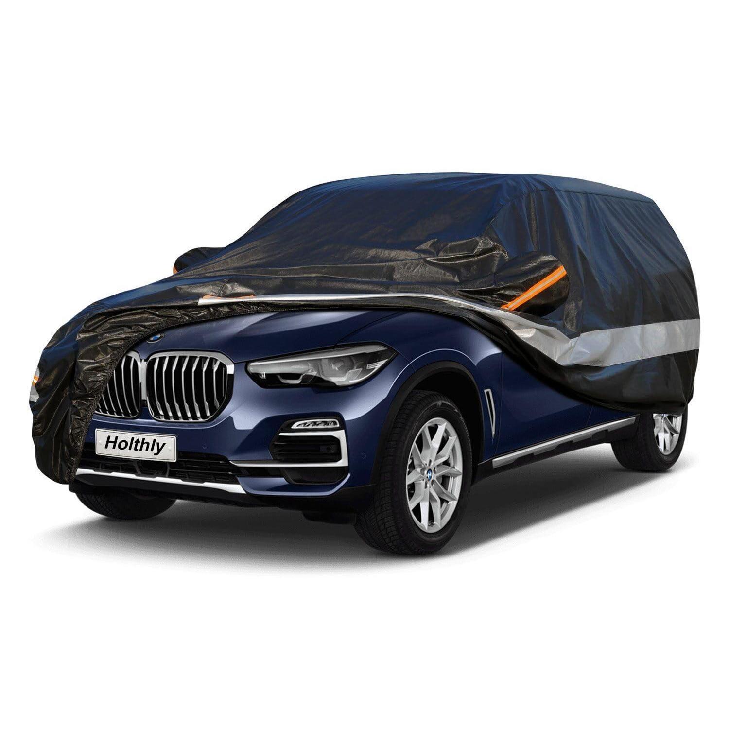 Autoabdeckung Suv 100% Wasserdicht, 10-lagig, Ganzjahresschutz, Schwarz