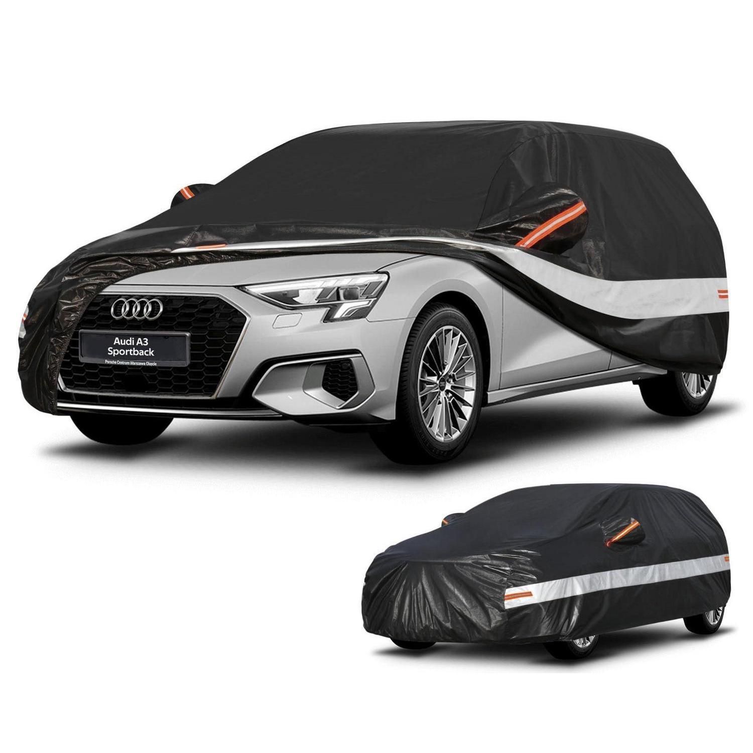 Autoabdeckung 10 Schichten 100% Wasserdicht Für Audi A3 Sportback (1996-2025) Schwarz