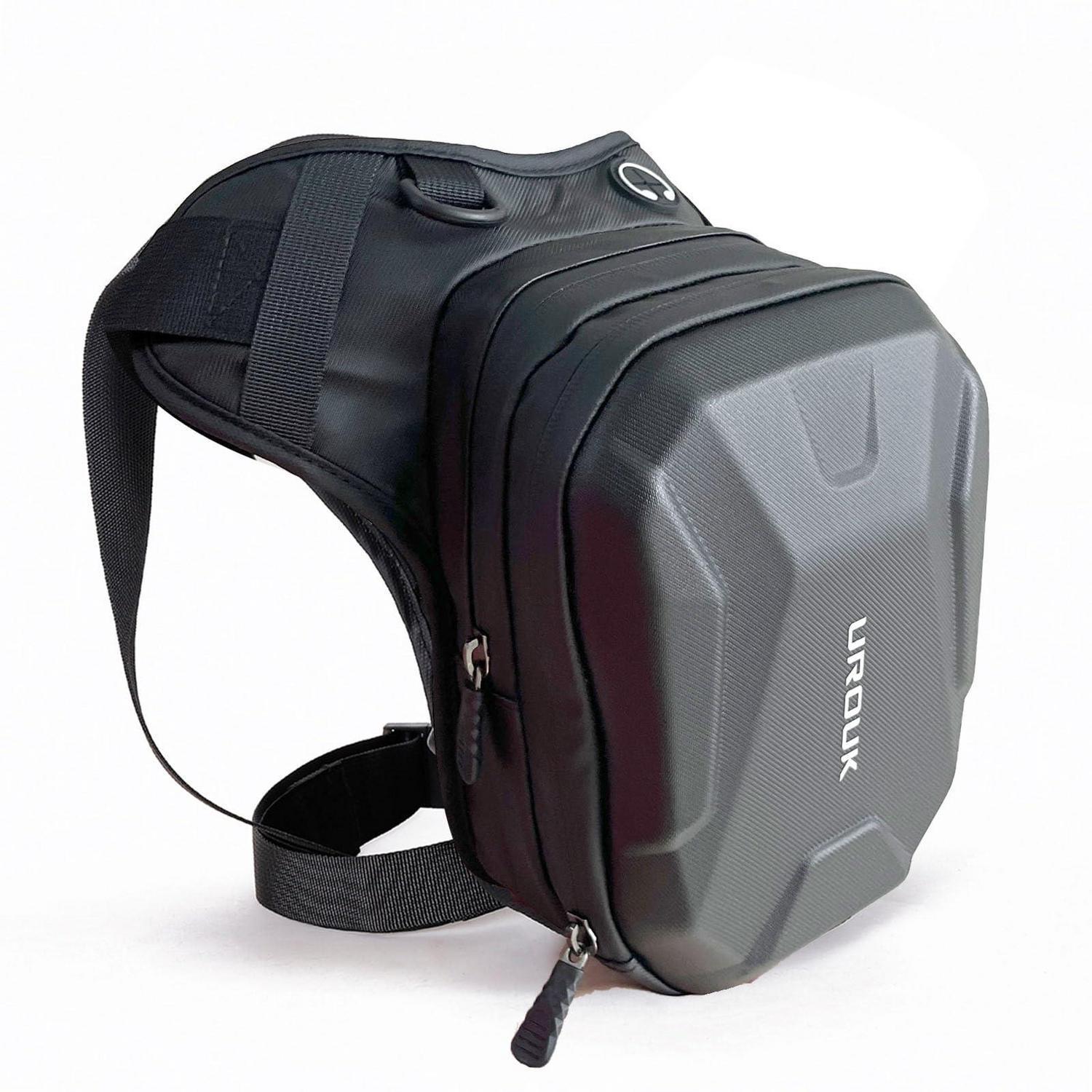 Beintasche Motorrad Wasserdicht, Oberschenkeltasche Für Herren Damen, Hartschale, 3 Fächer