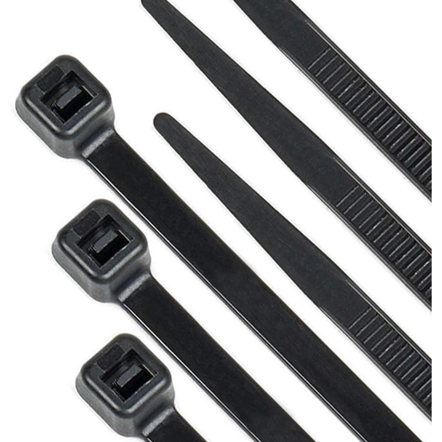 Kabelbinder 300mm X 7.6mm, 100 Stück, Uv-beständig, Schwarz
