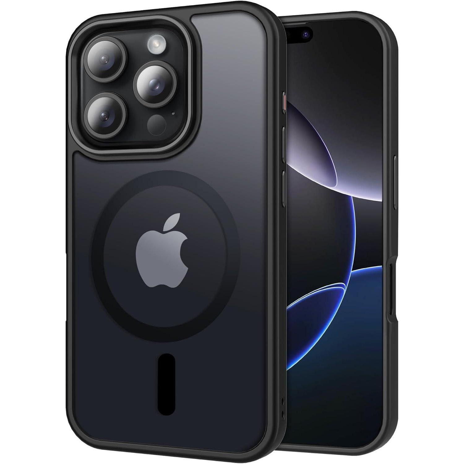 Iphone 16 Pro Hülle Magsafe, Kameraschutz, Stoßfest, Matt, Transluzent