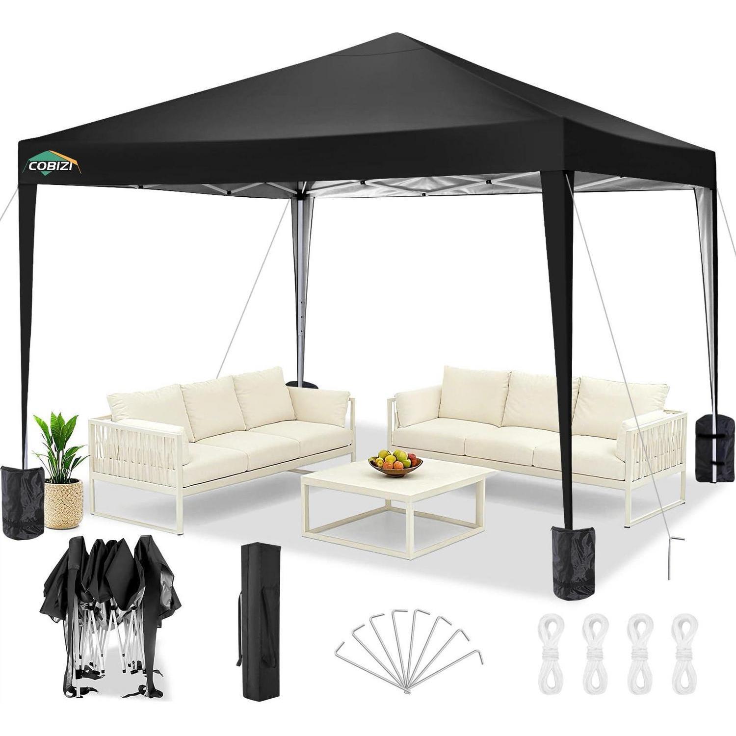 Faltpavillon 3x3m Wasserdicht Uv-schutz Stabil Winterfest Mit Tragetasche