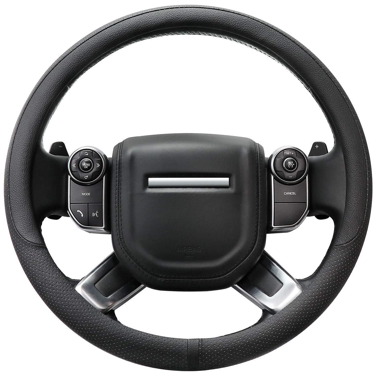Lenkradbezug Auto Universal Mikrofaser Leder Schwarz 39-40.5cm Rund