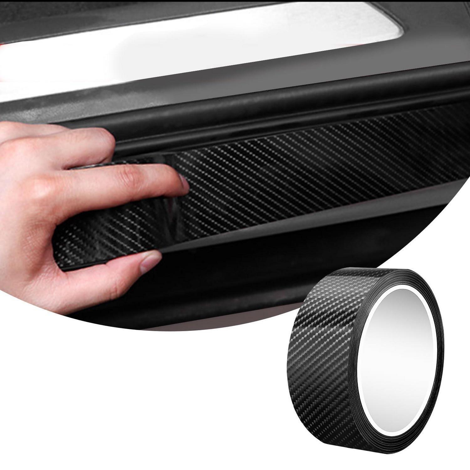 Carbon Folie Auto Einstiegsleisten Schutz 3cm X 10m Schwarz