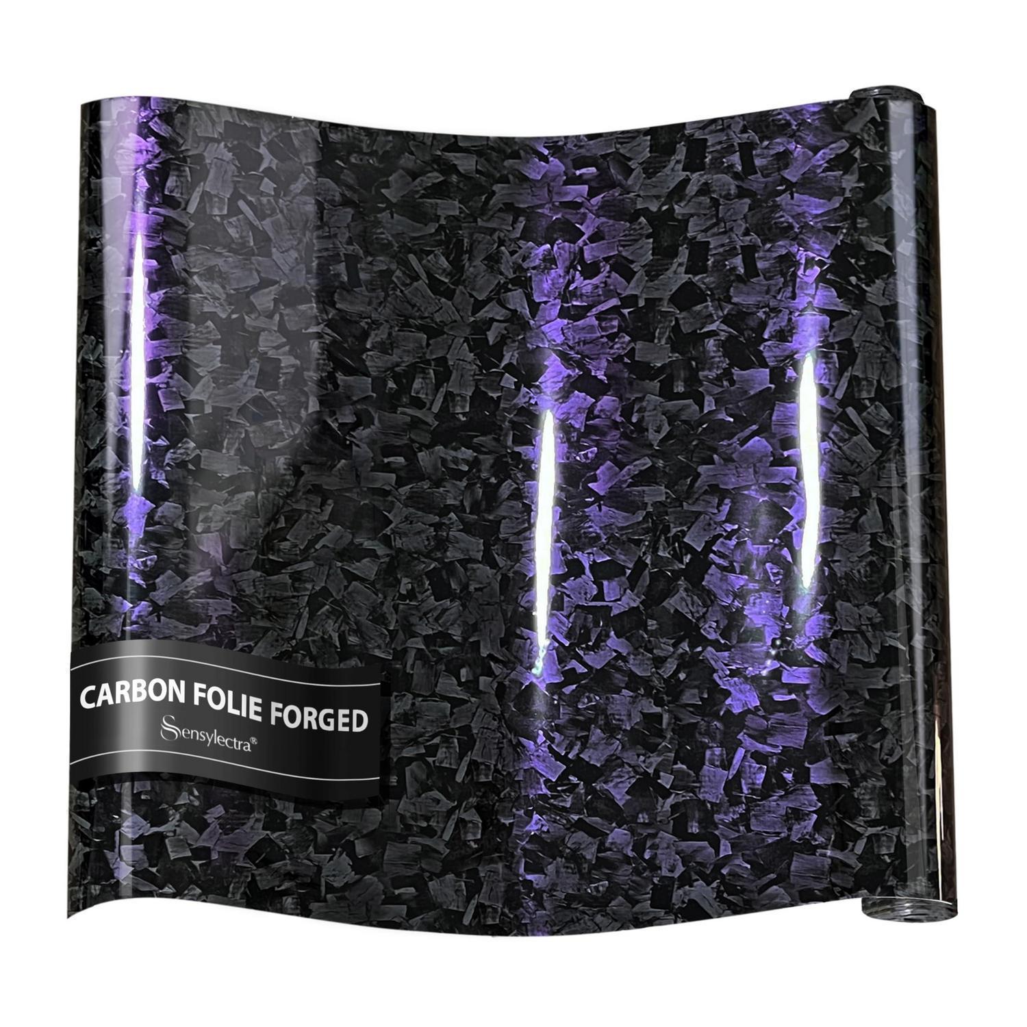 Carbon Folie Forged Schwarz-lila 150x30cm Selbstklebend Geschmiedete Optik