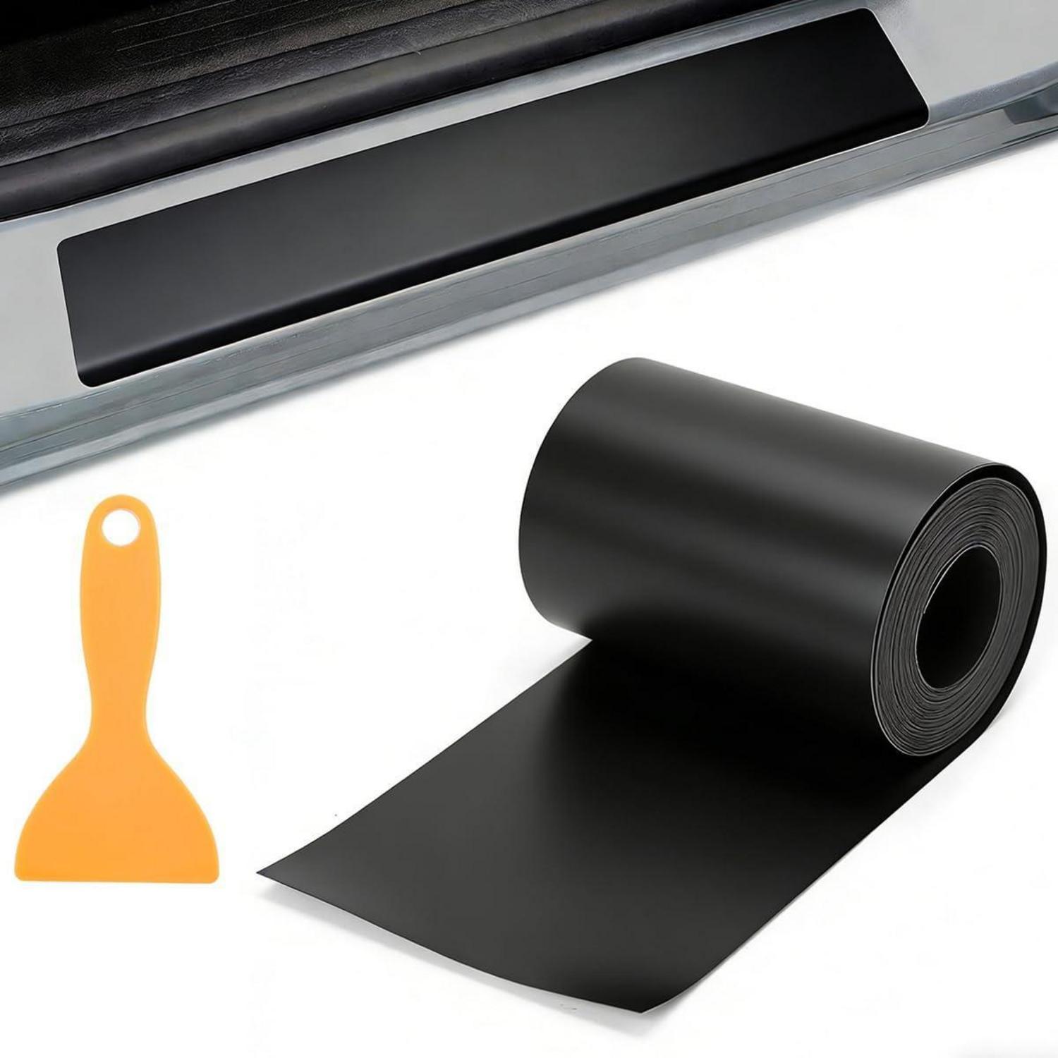 Carbon Folie 10cm X 3m Für Einstiegsleisten, Schwarz, Wasserdicht, Kratzfest