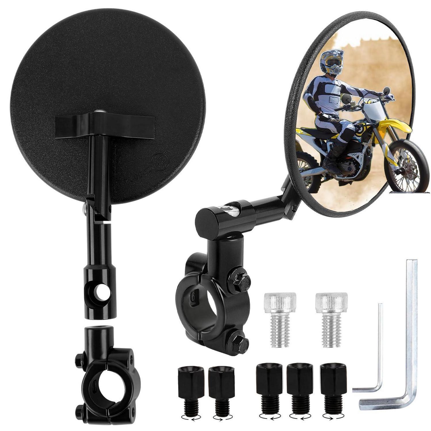 Runde Lenkerendenspiegel E24-zertifiziert Mit M8/m10 Schrauben Für Motorrad & Roller