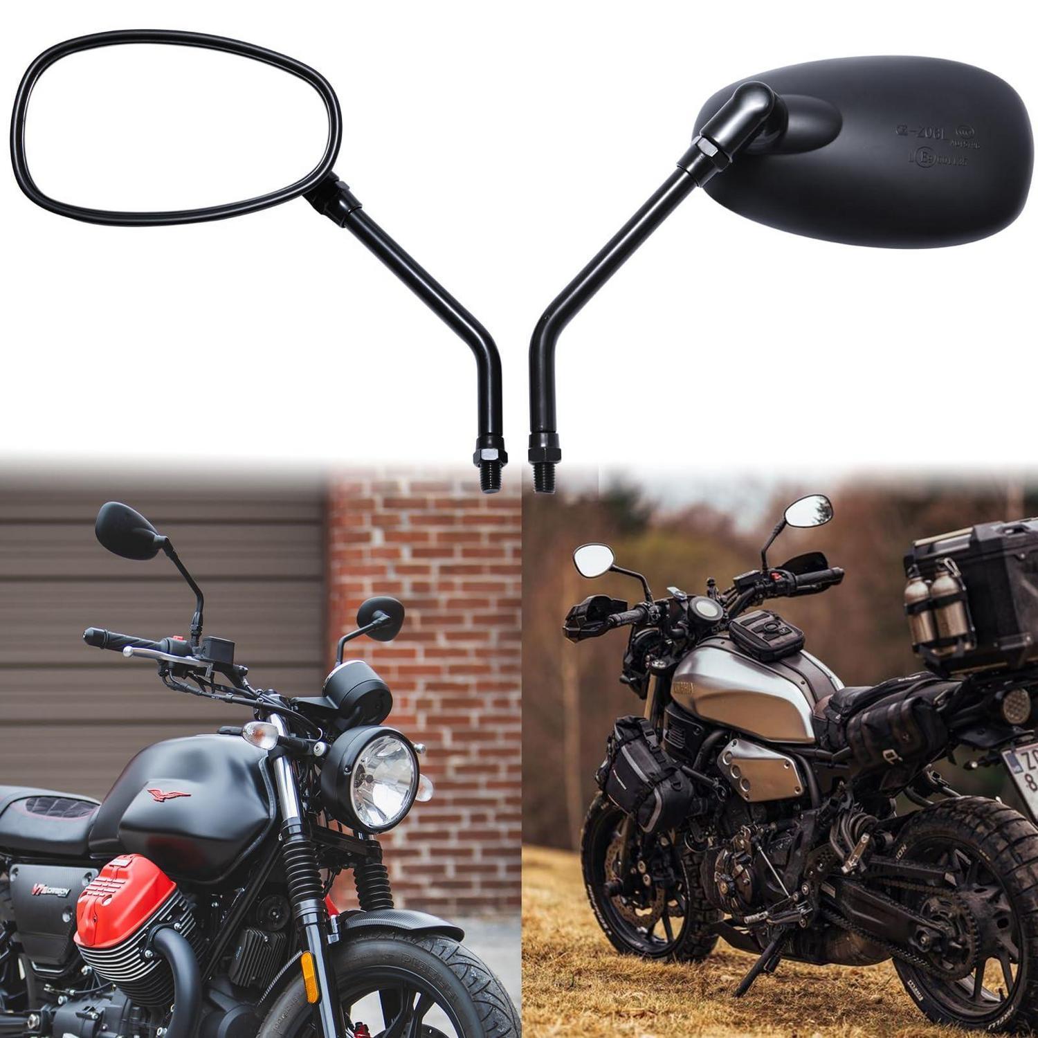 Motorrad Lenker Spiegel Paar M8 M10 Universal Einstellbar Für Scooter Chopper Sport Bike