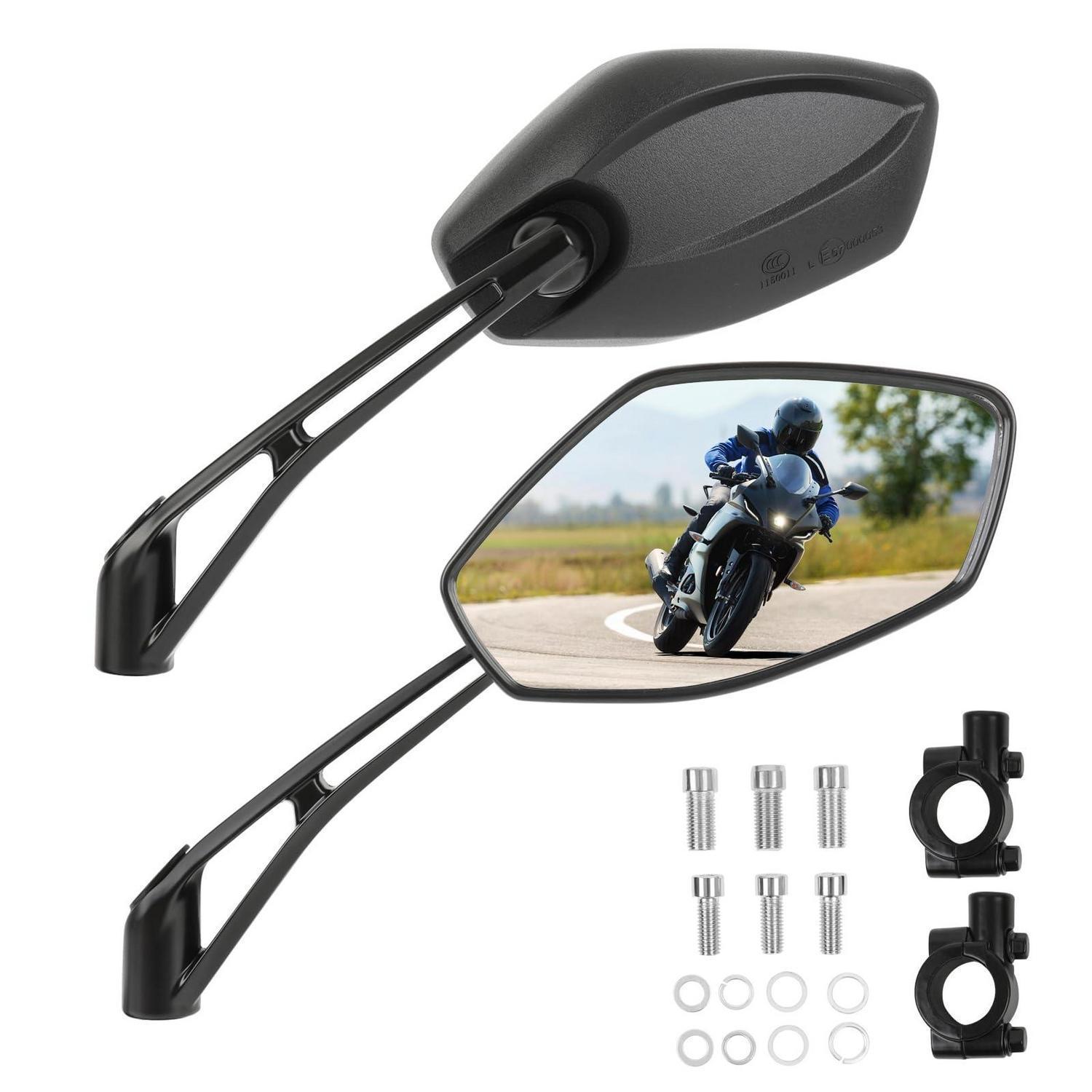 Motorrad Spiegel E-geprüft, Universal M8/m10, Mit 360° Gelenk, Klarer Sicht