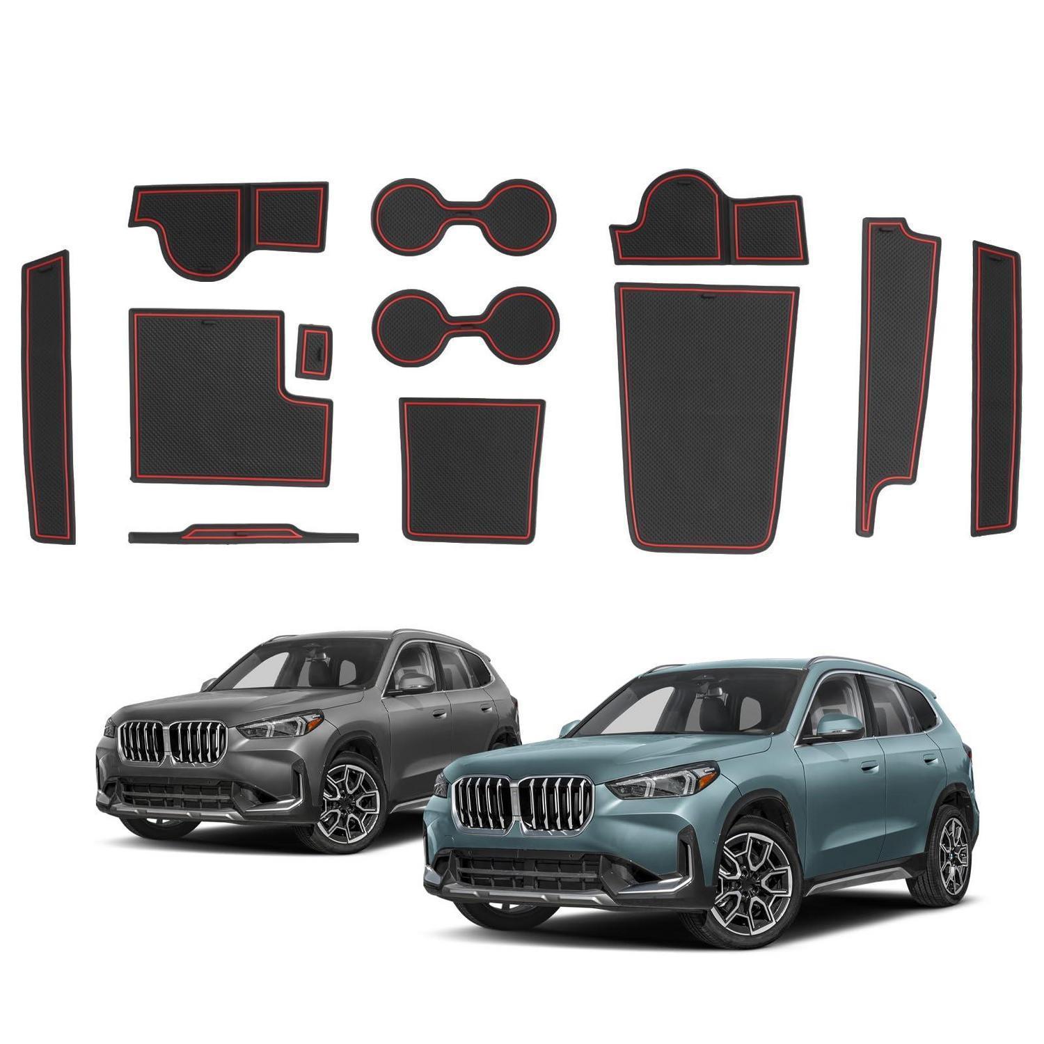 Antirutschmatten Für Bmw X1 U11 Ix1 2023-2025 Mittelkonsole Getränkehalter Ablagefach Rot