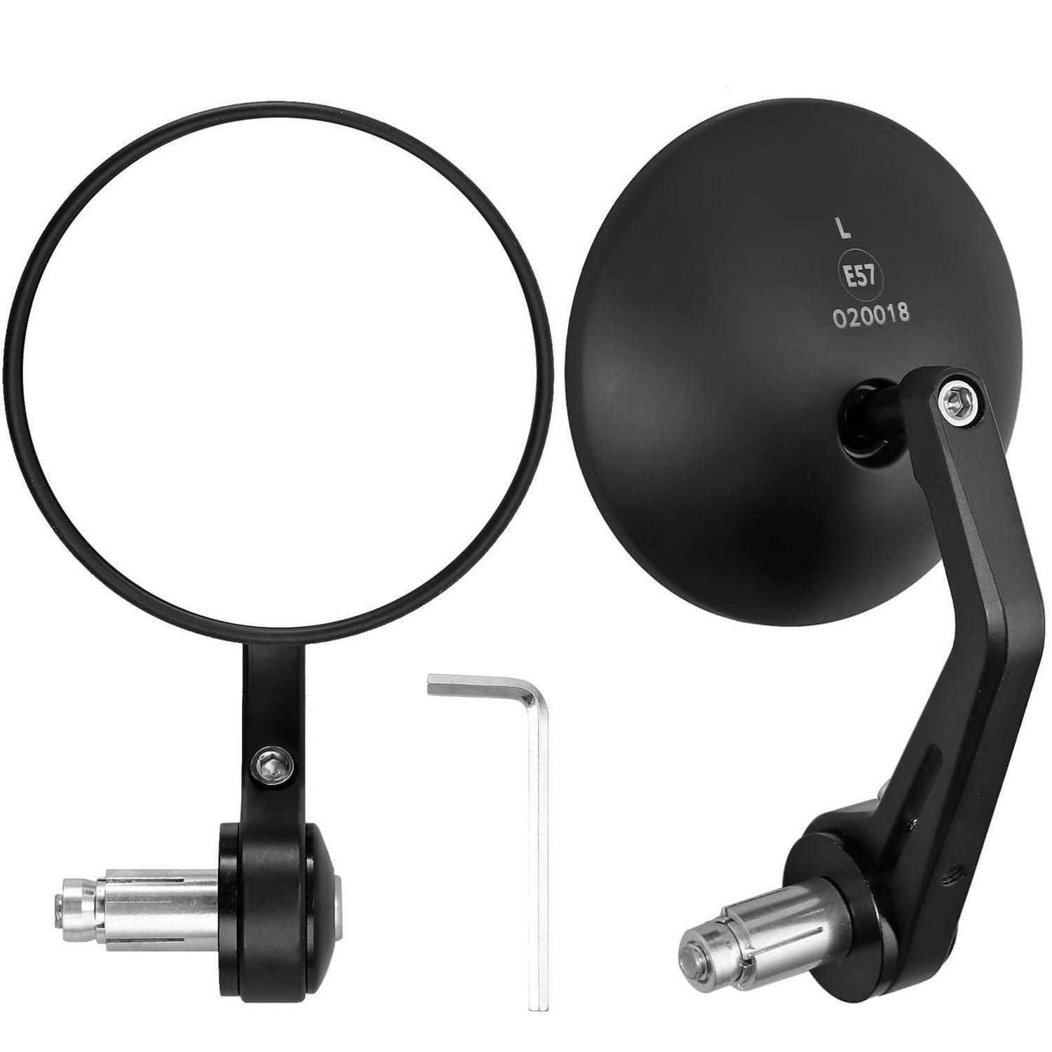 Motorrad Lenkerendenspiegel 360° Drehbar E57-zertifiziert Für 22mm Lenker