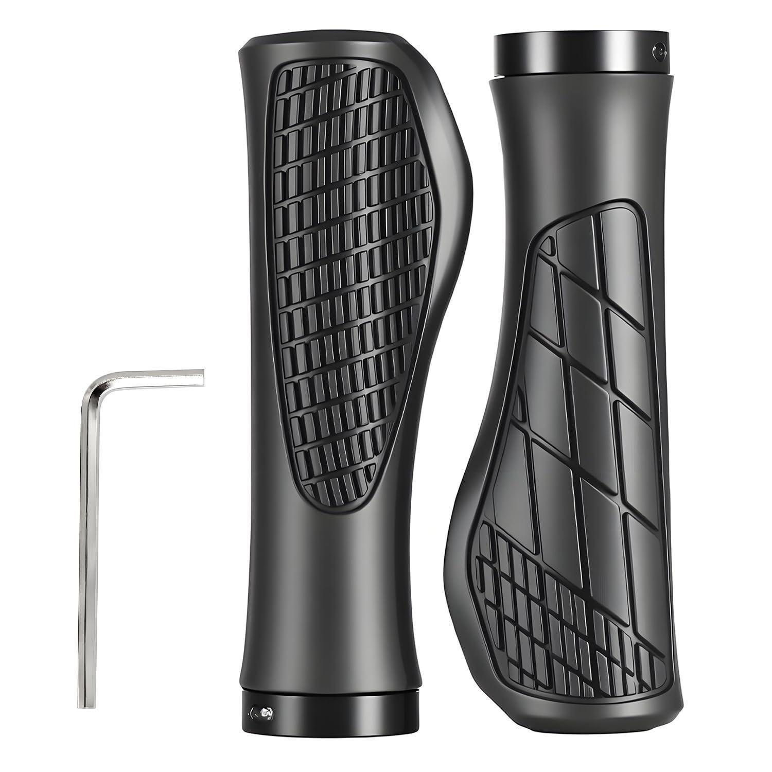 Ergonomische Fahrradgriffe Mit Lock-on Design, Schwarz
