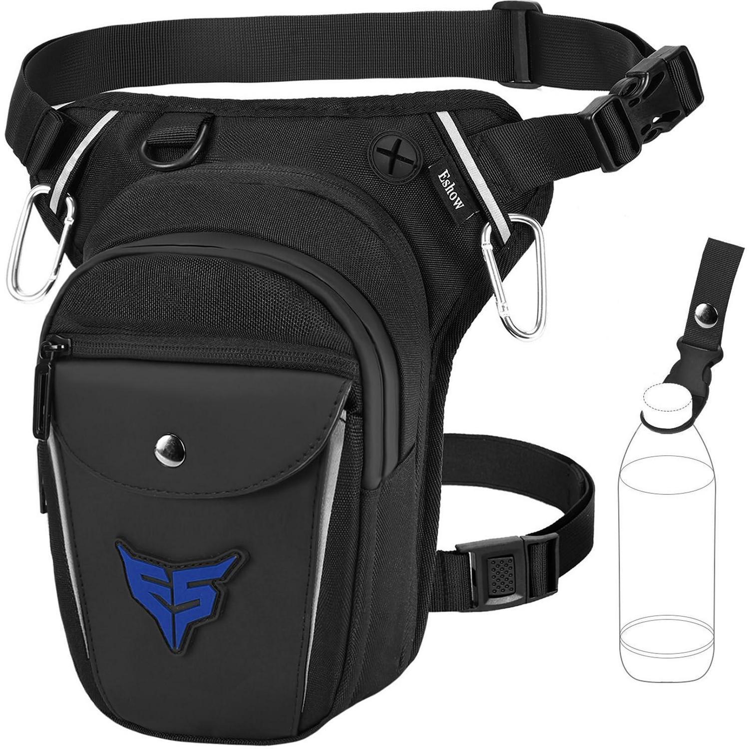 Beintasche Motorrad Für Damen Herren, Oberschenkeltasche Mit Flaschenhalter, Erweiterbar